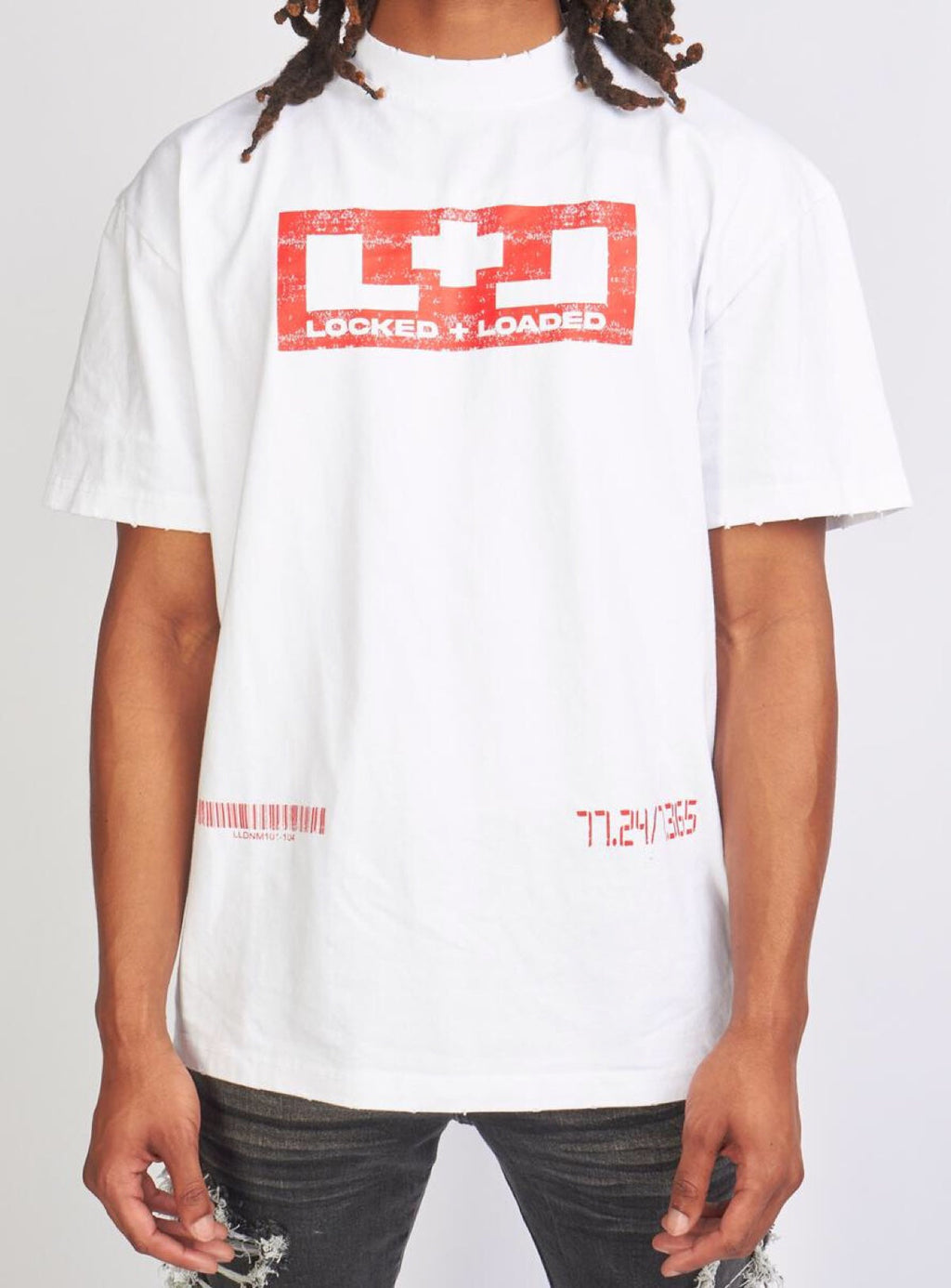 LNL T-Shirt - Beckman - Oversized - White And Red - 104