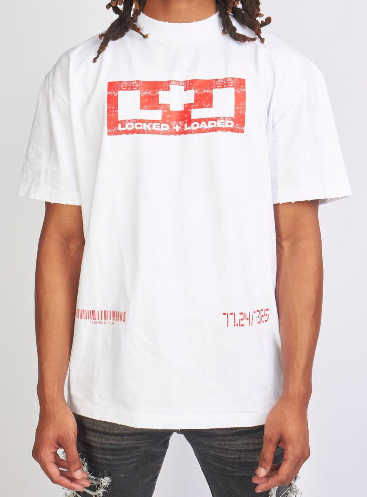 LNL T-Shirt - Beckman - Oversized - White And Red - 104