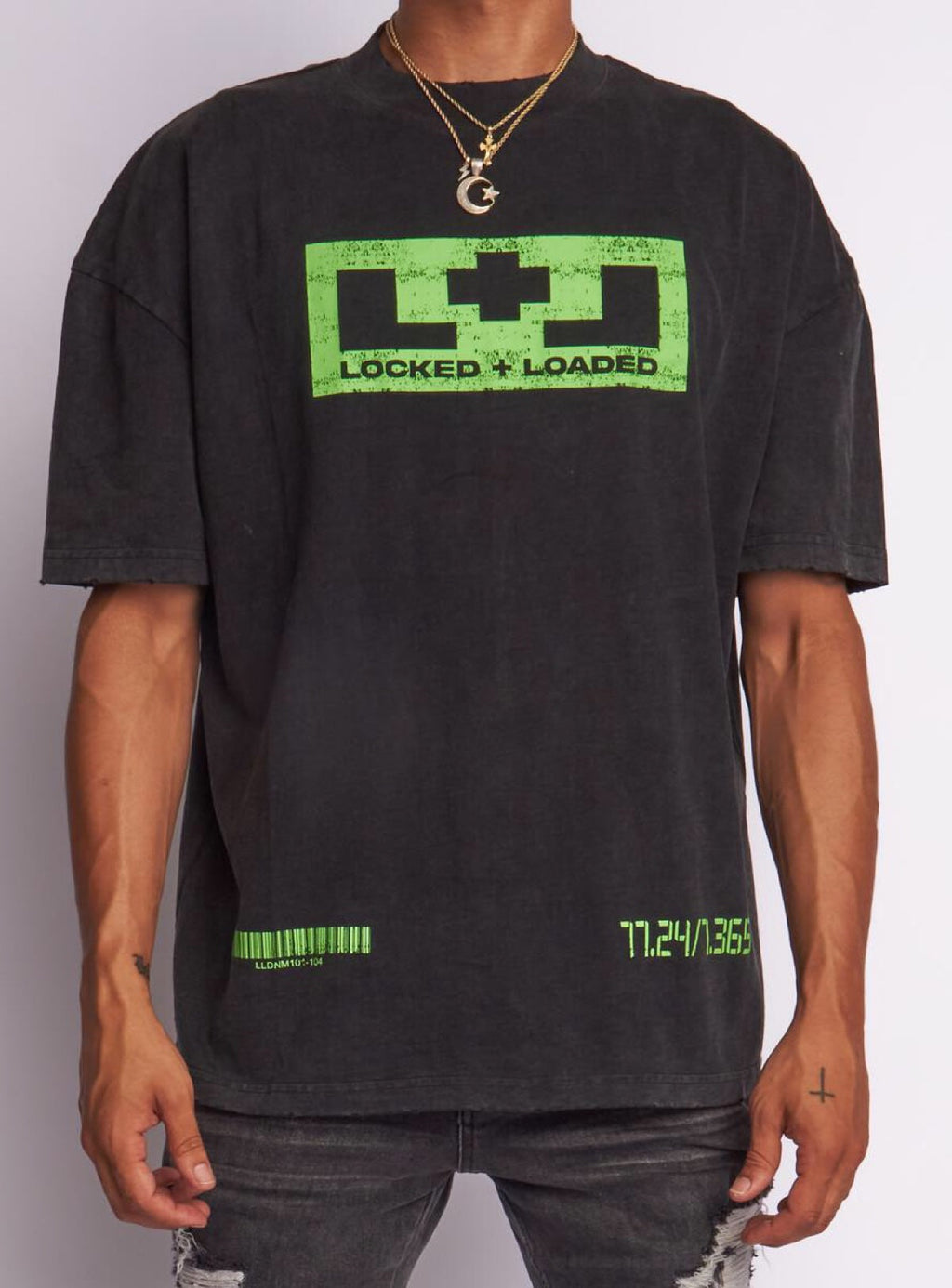 LNL T-Shirt - Beckman - Oversized - Black And Neon - 103
