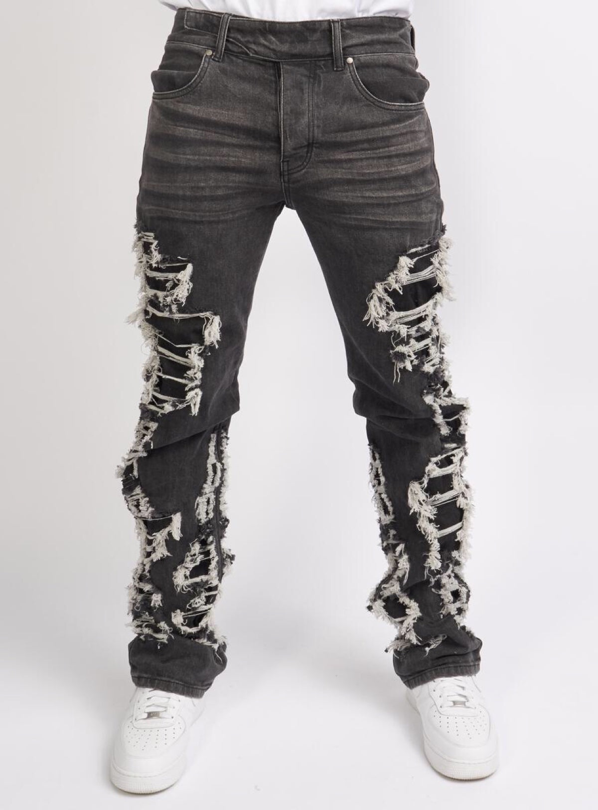 LNL Jeans - Beckman - Stacked - Ultra Distressed - Black Wash - 505
