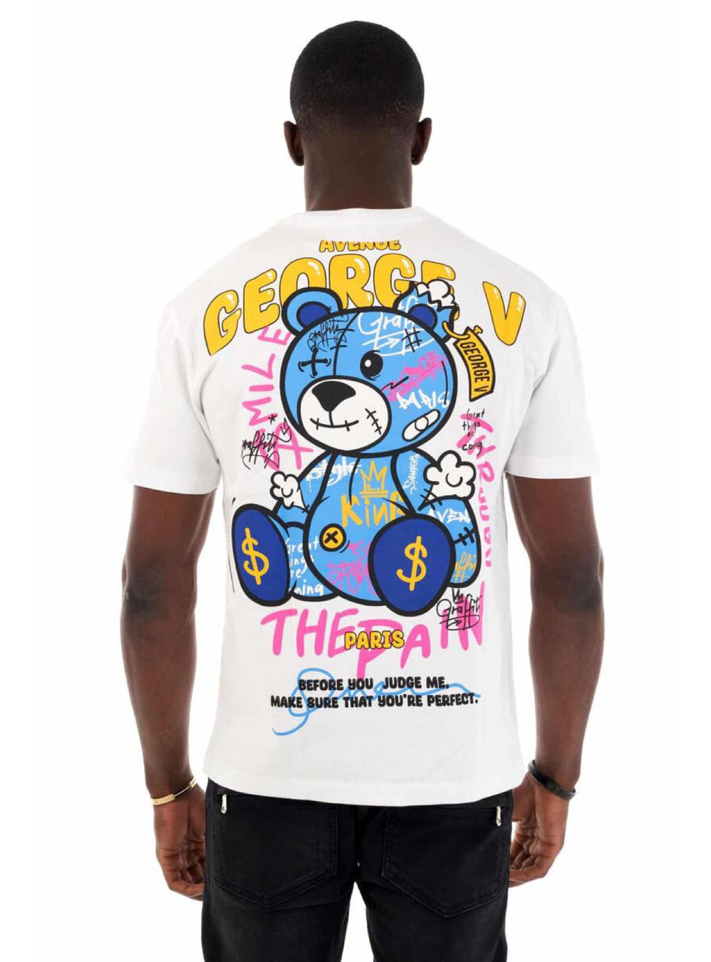 George V T-Shirt - Before You Judge Me - White - GV2551