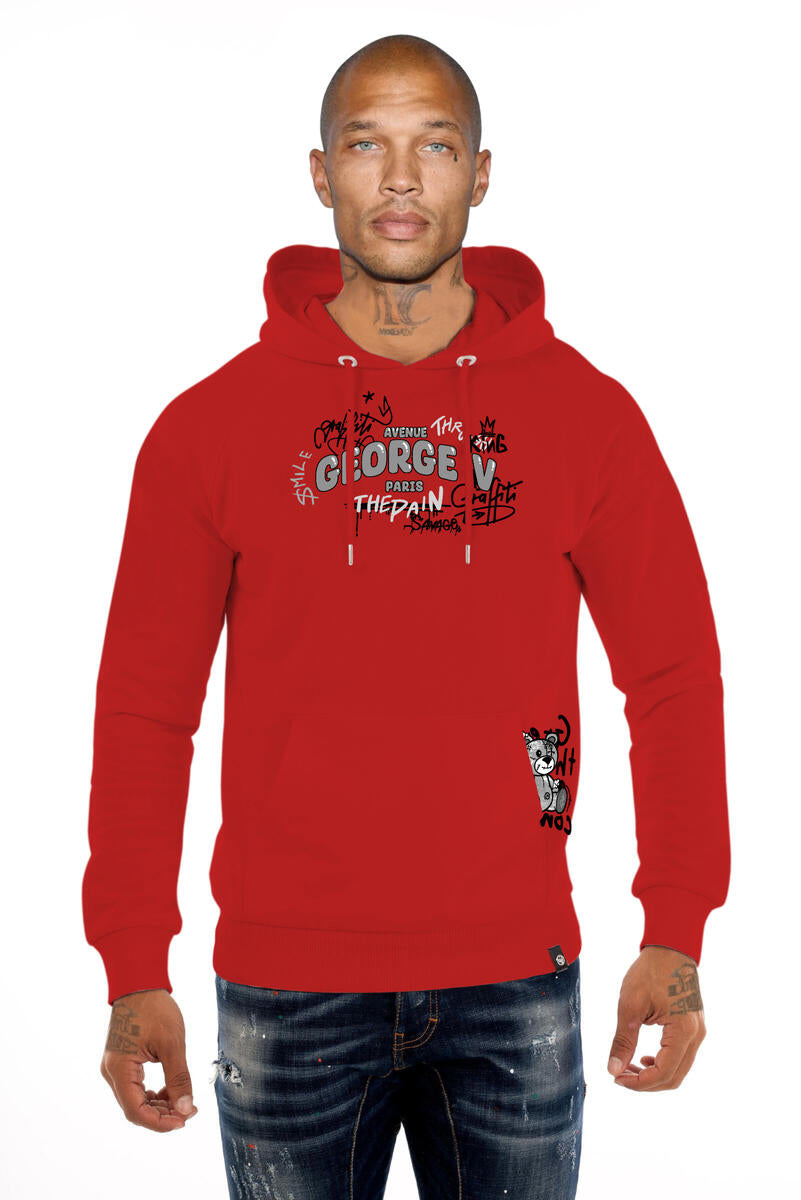 George V Hoodie - Before You Judge Me - Red - GV2629