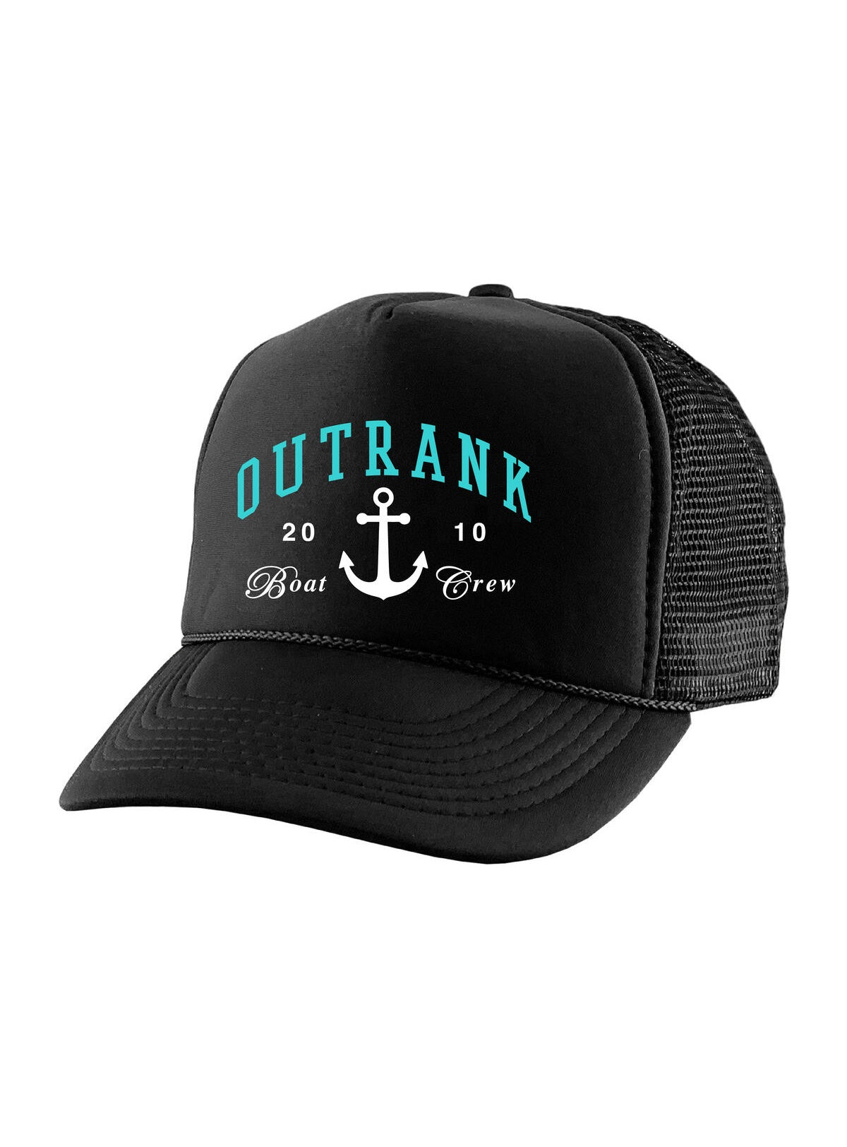 Outrank Hat - Best Crew Foam Trucker - Black - ORH548