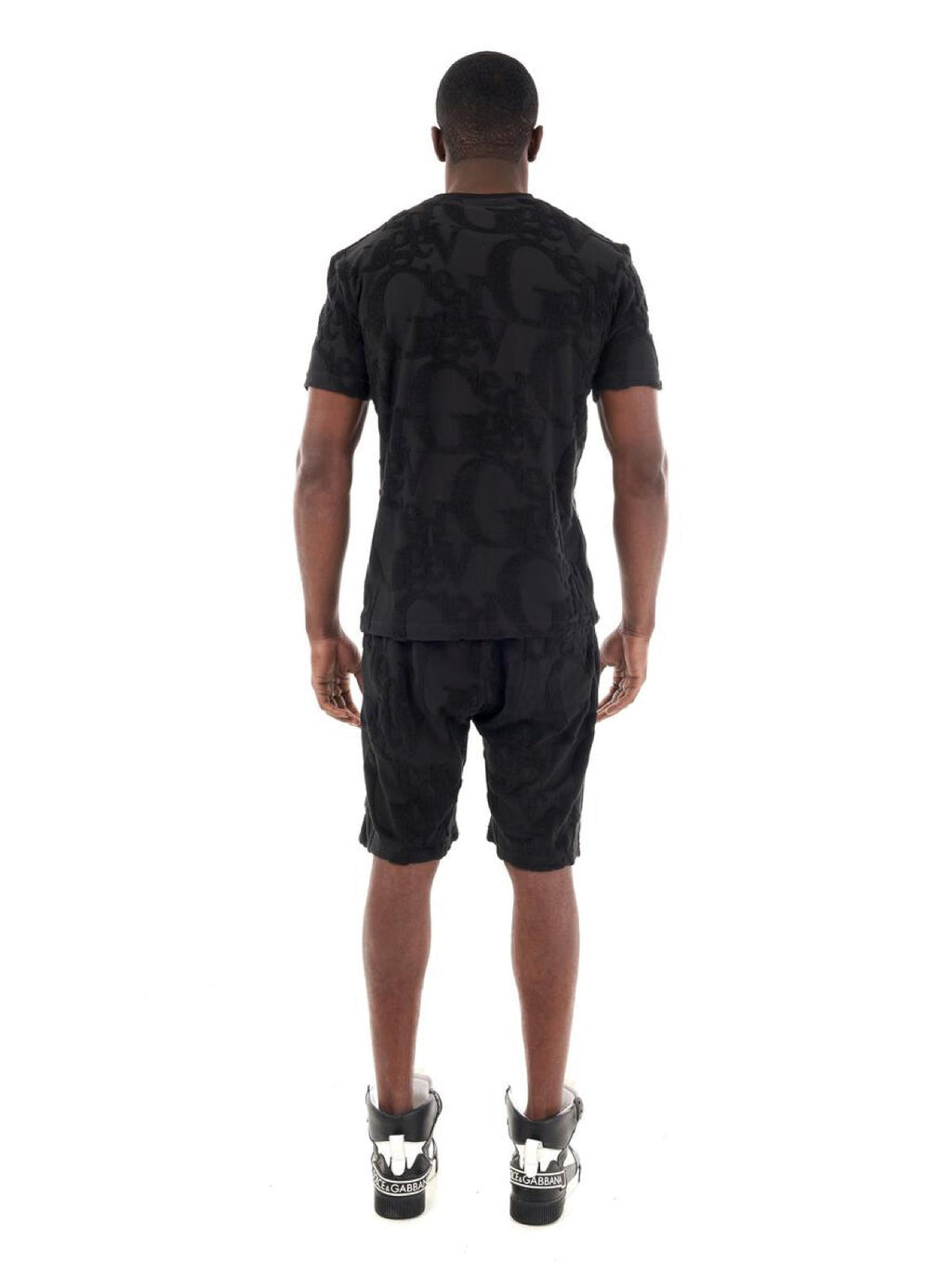 George V Short Set - GV Big Letters All Over - Black - GV3005