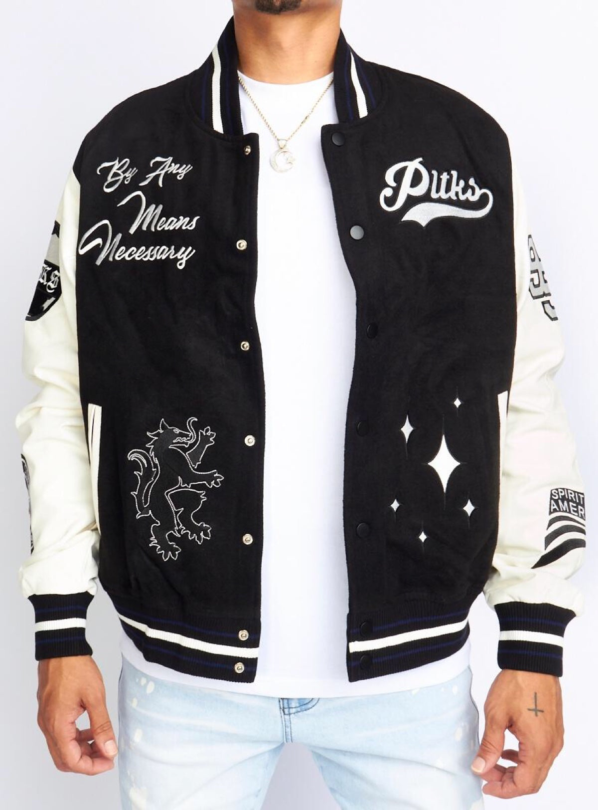 Politics Jacket - Ramsey Varsity - Black - 428