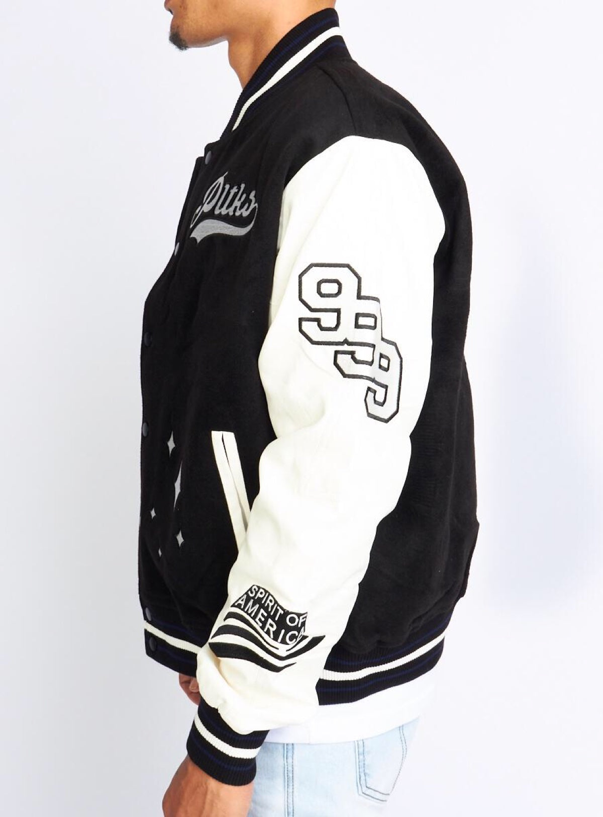 Politics Jacket - Ramsey Varsity - Black - 428
