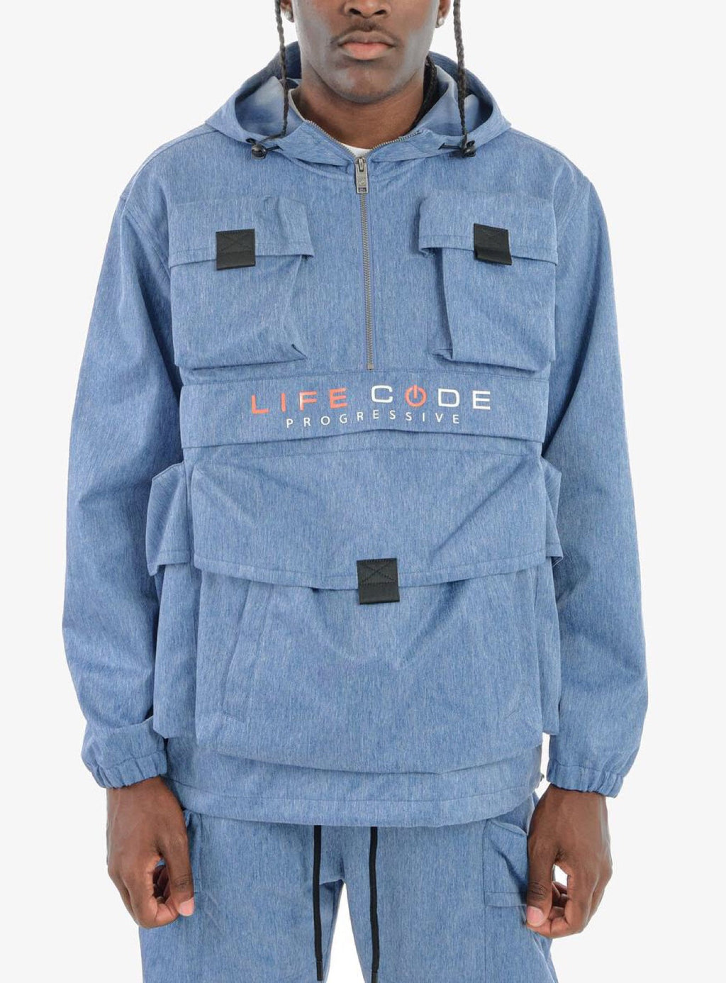 Life Code Jacket - Twill Cargo - Heather Blue - 23J39