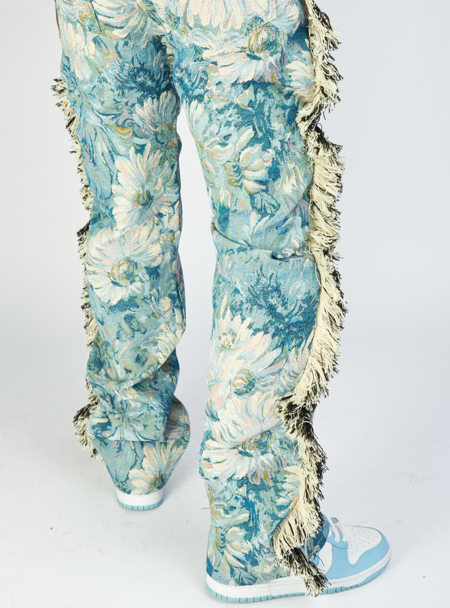 Politics Jeans - Woven Stacked With Frey - Blue Jacquard - Donovan 501