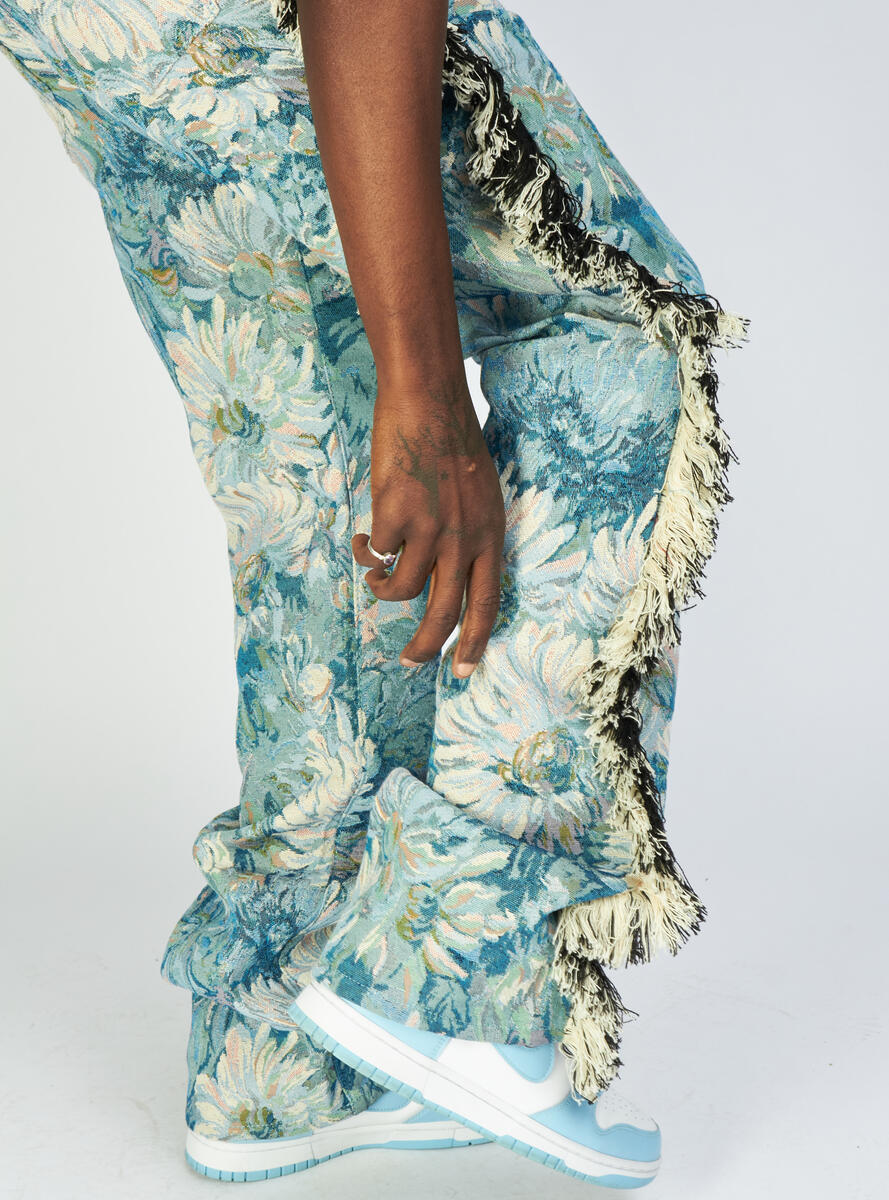 Politics Jeans - Woven Stacked With Frey - Blue Jacquard - Donovan 501