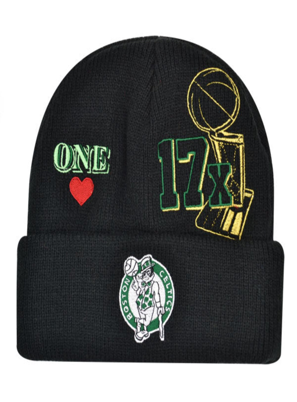 Mitchell & Ness Hat - NBA Hyperlocal Knit Beanie - Boston - Black - SH21011