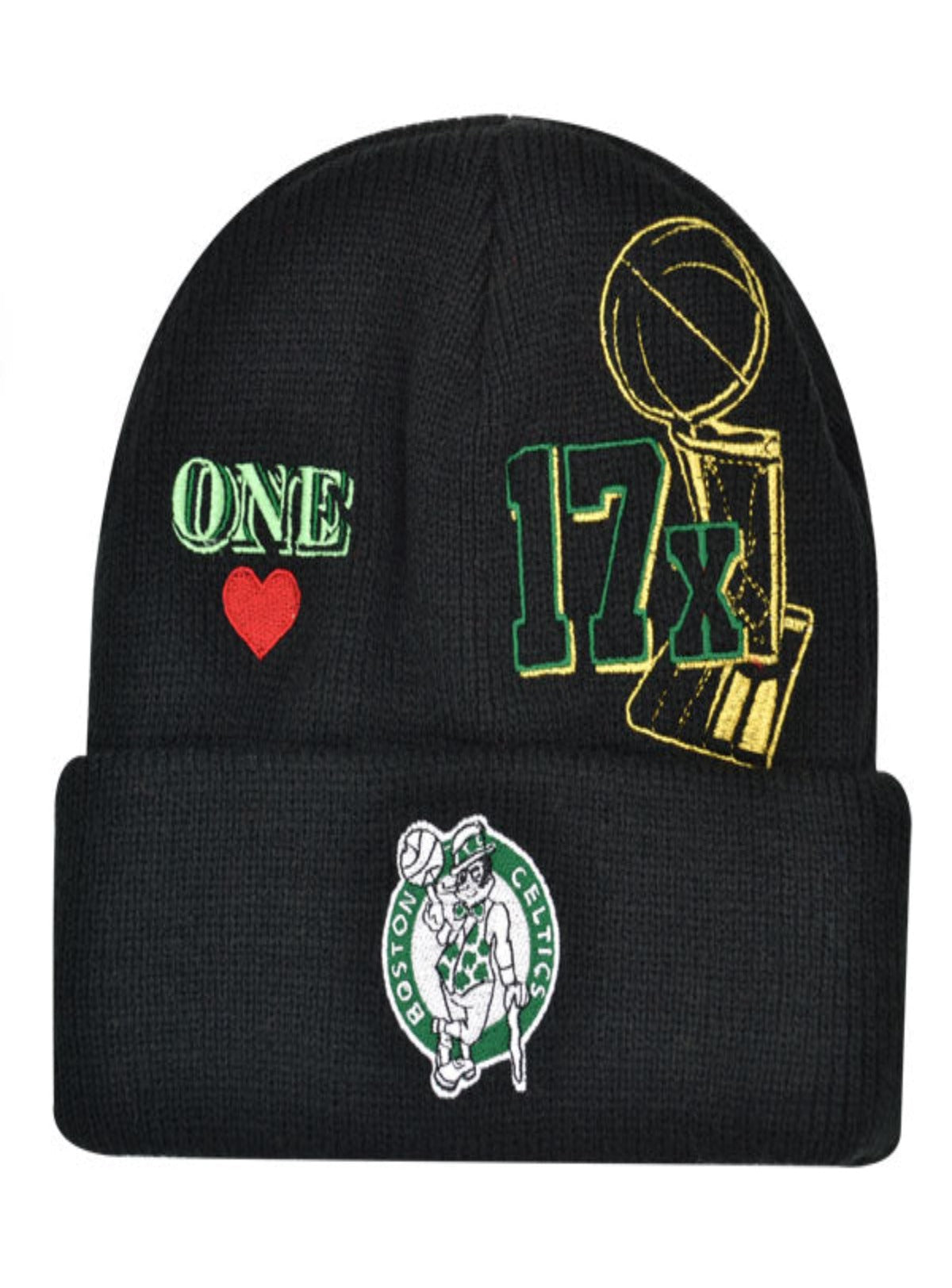 Mitchell & Ness Hat - NBA Hyperlocal Knit Beanie - Boston - Black - SH21011
