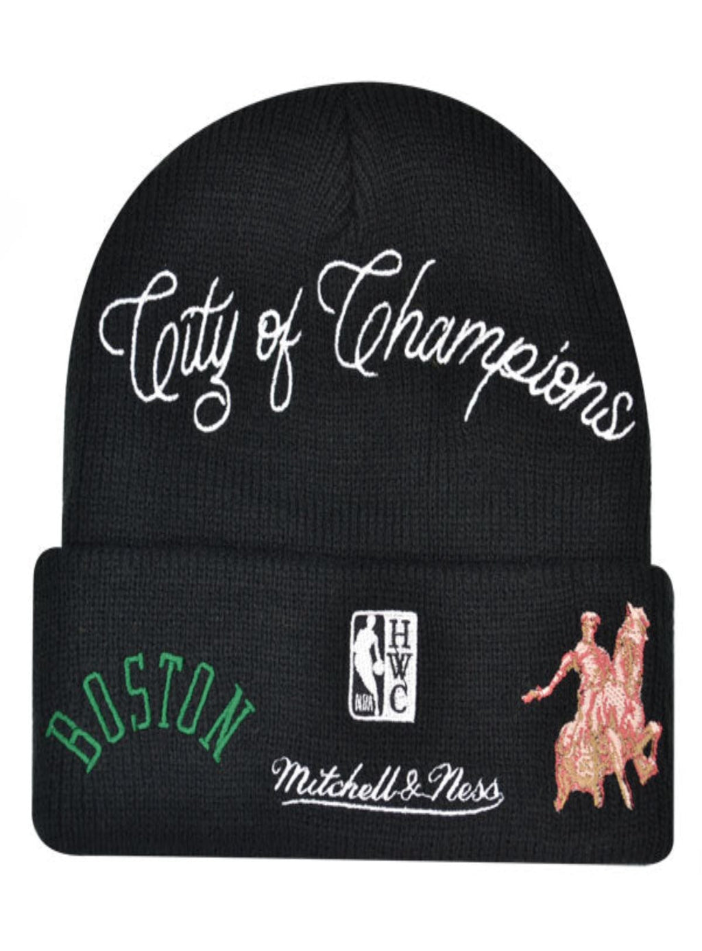 Mitchell & Ness Hat - NBA Hyperlocal Knit Beanie - Boston - Black - SH21011
