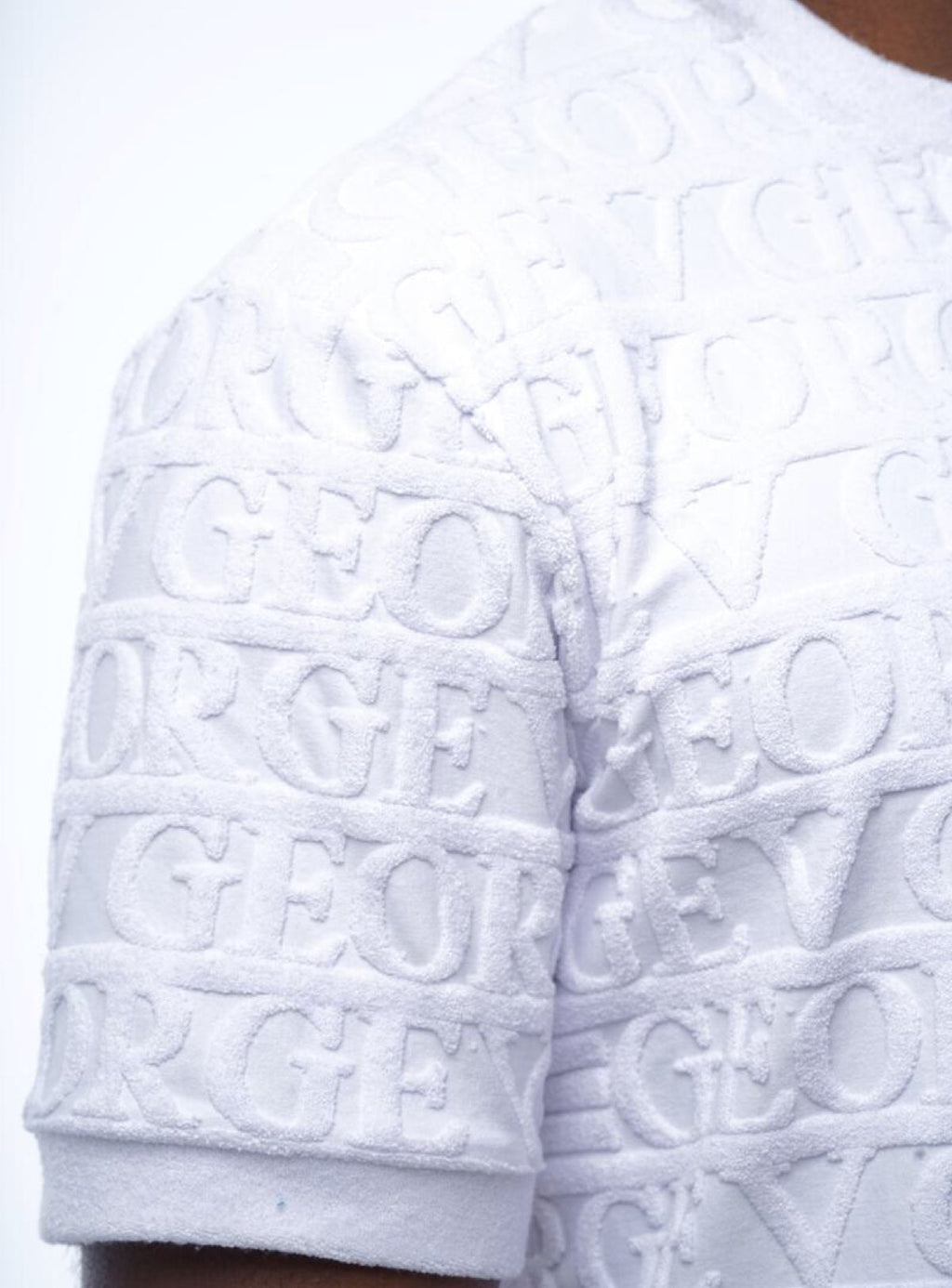 George V Short Set - Branded All Over - White - GV3006