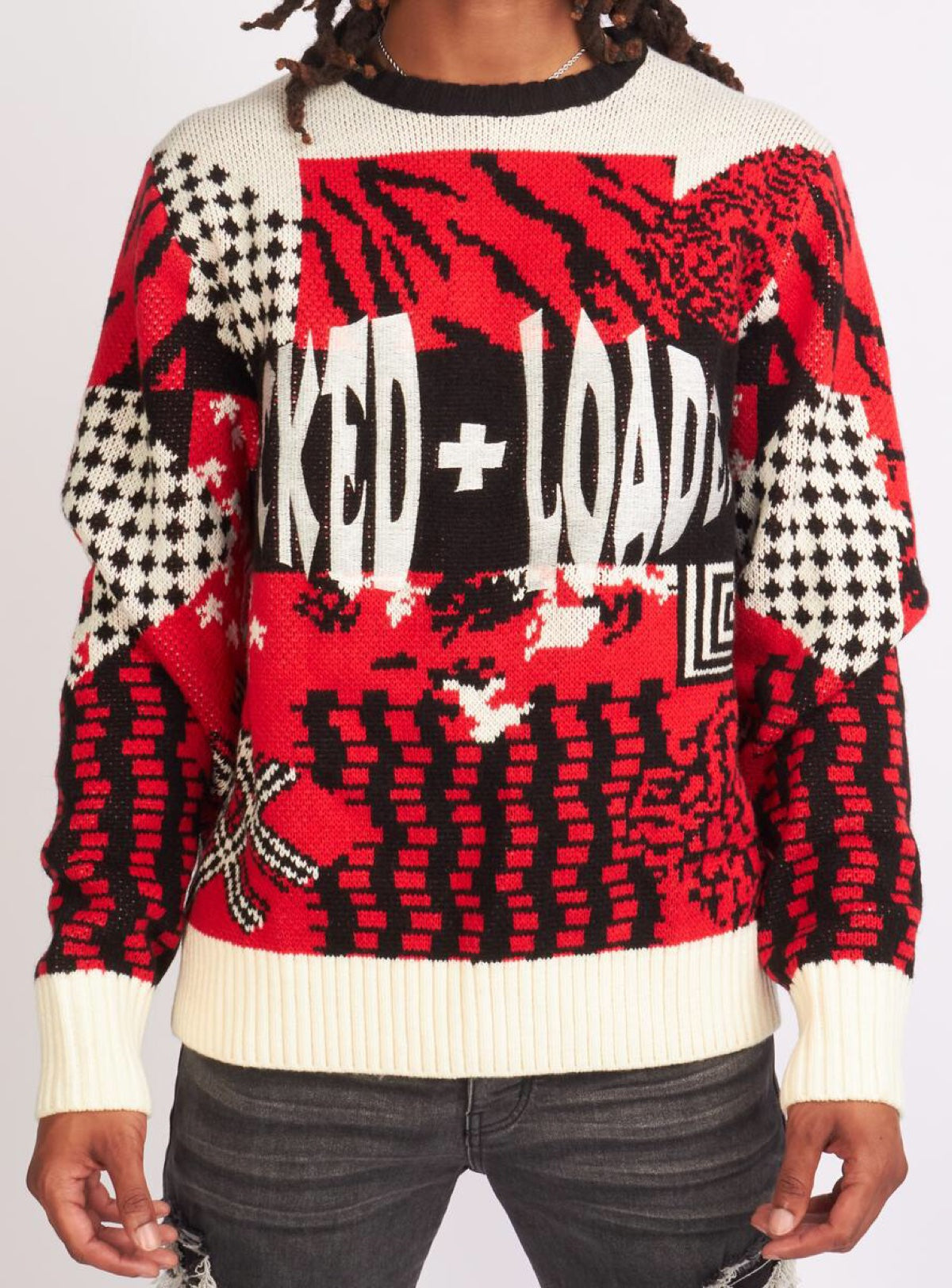 LNL Sweater - Brenan - Cable Knit - Red - 332