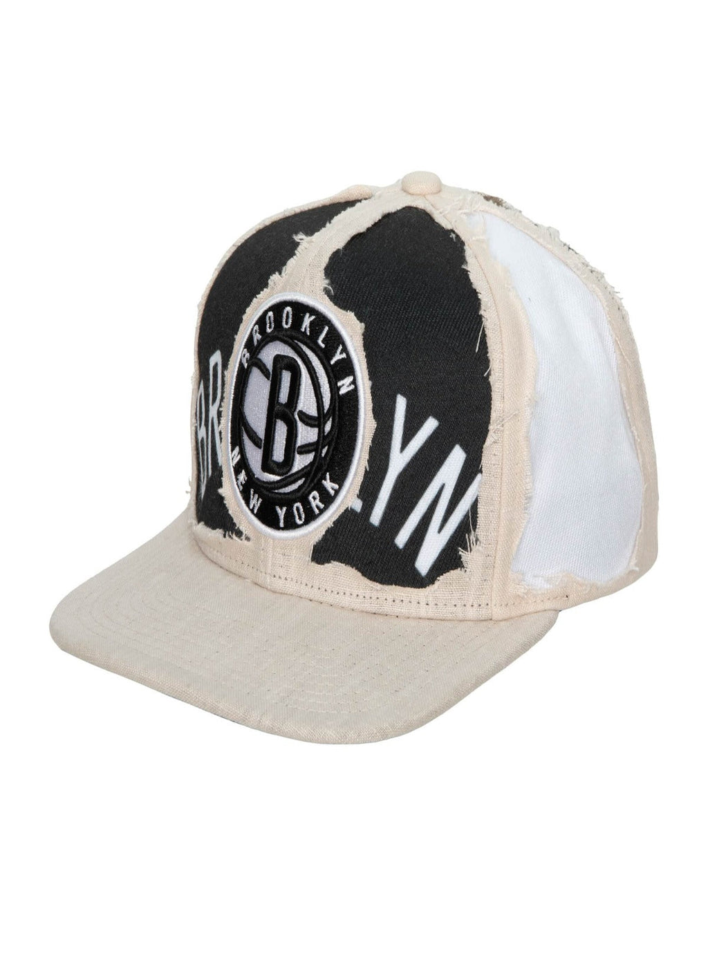 Mitchell & Ness Hat - NBA Cut Away Snapback - Nets - Off White - SH20118