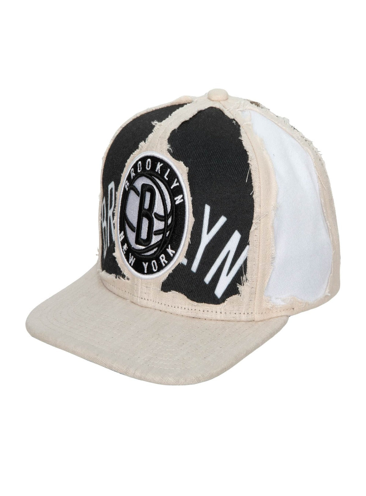 Mitchell & Ness Hat - NBA Cut Away Snapback - Nets - Off White - SH20118