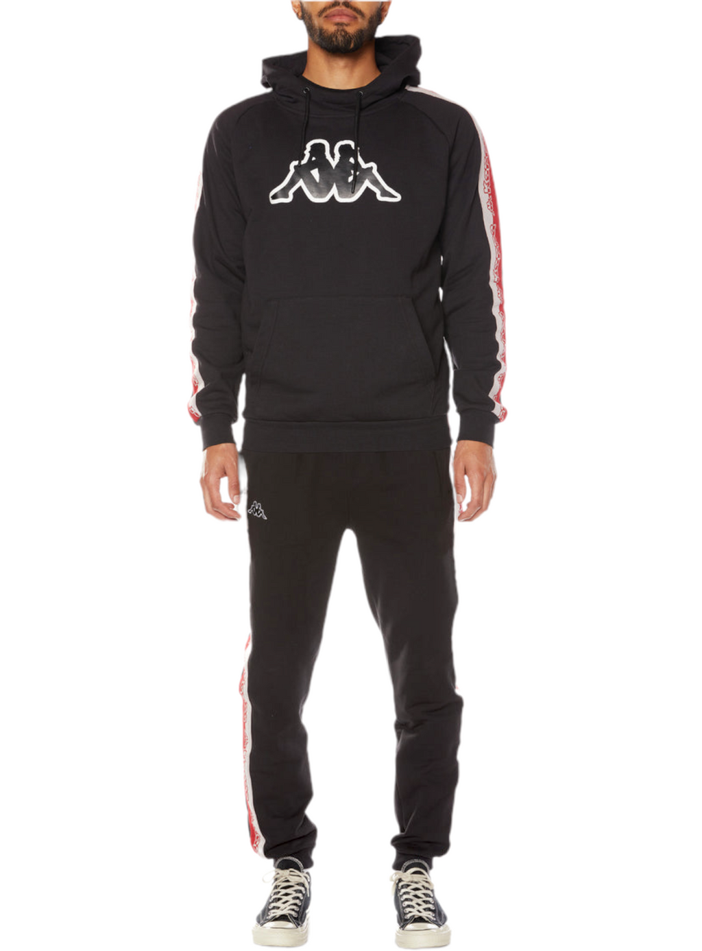 Kappa Sweatsuit - Logo Tape Dapet - Black Smoke - 33194WW