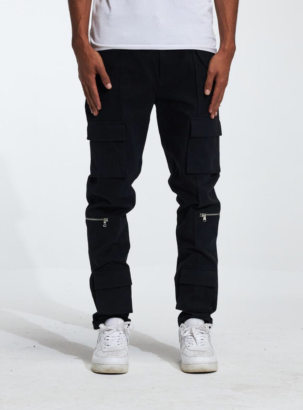 Crysp Denim Jeans - Cade Cargo - Black - CRYF222-201