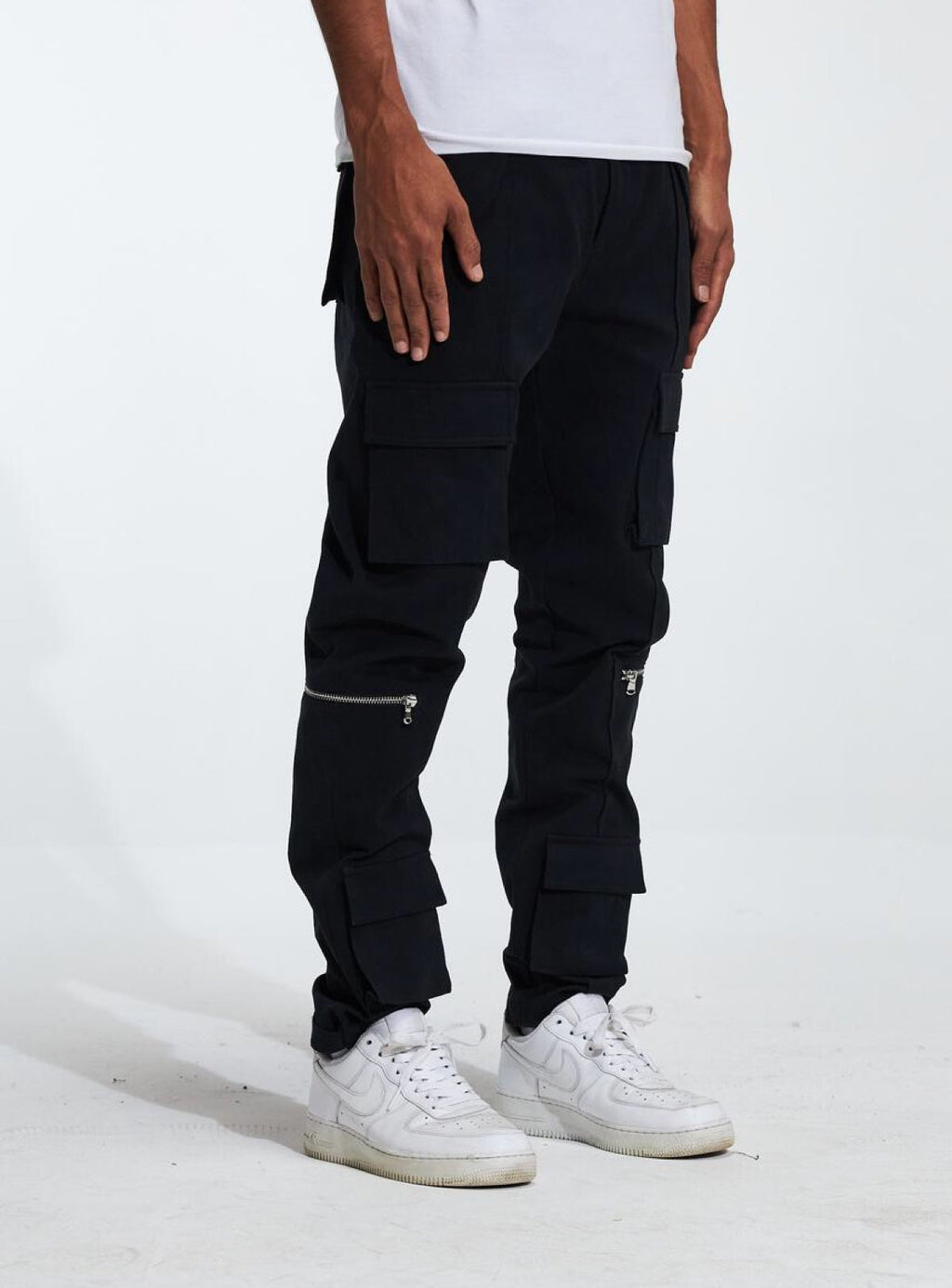 Crysp Denim Jeans - Cade Cargo - Black - CRYF222-201
