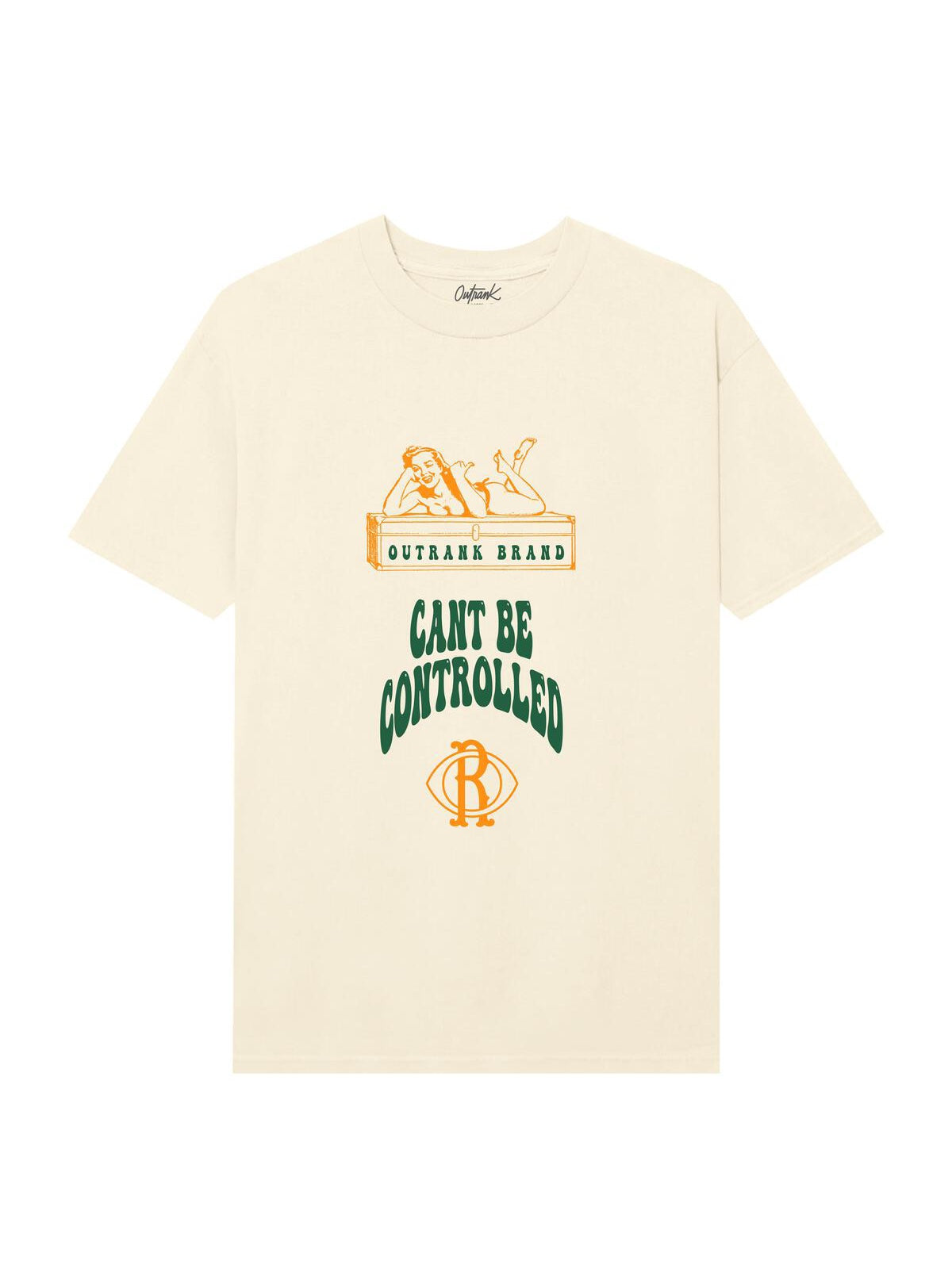 Outrank T-Shirt - Can't Be Controlled - Vintage White - QS575