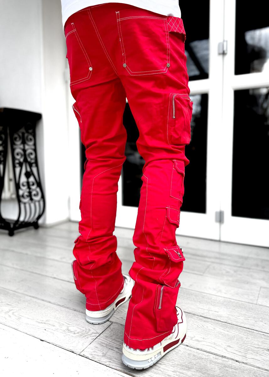 Guapi Jeans - Contrast Cargo - Blood Red