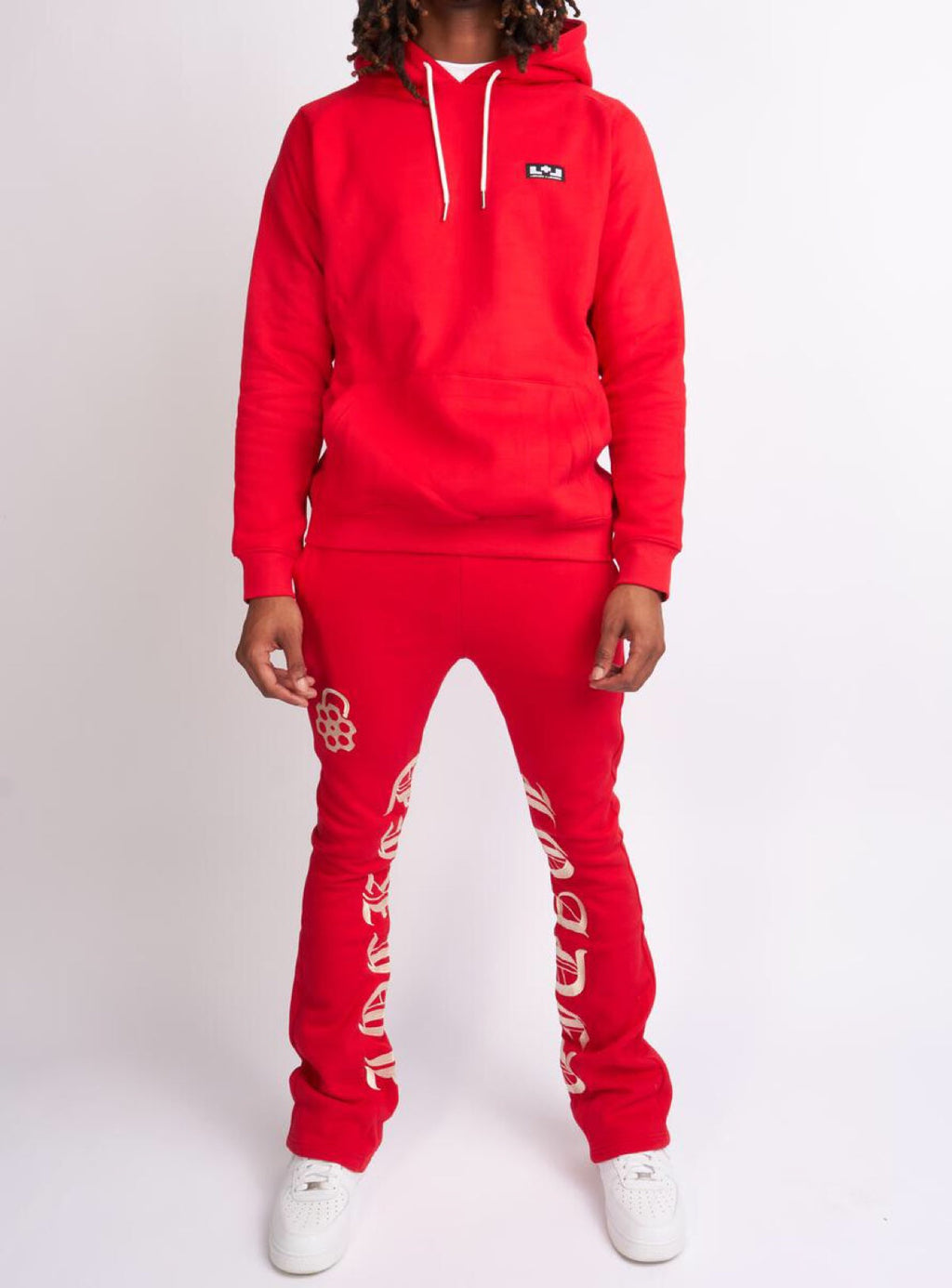 LNL Sweatsuit - Chamber - Red And Cream - 351