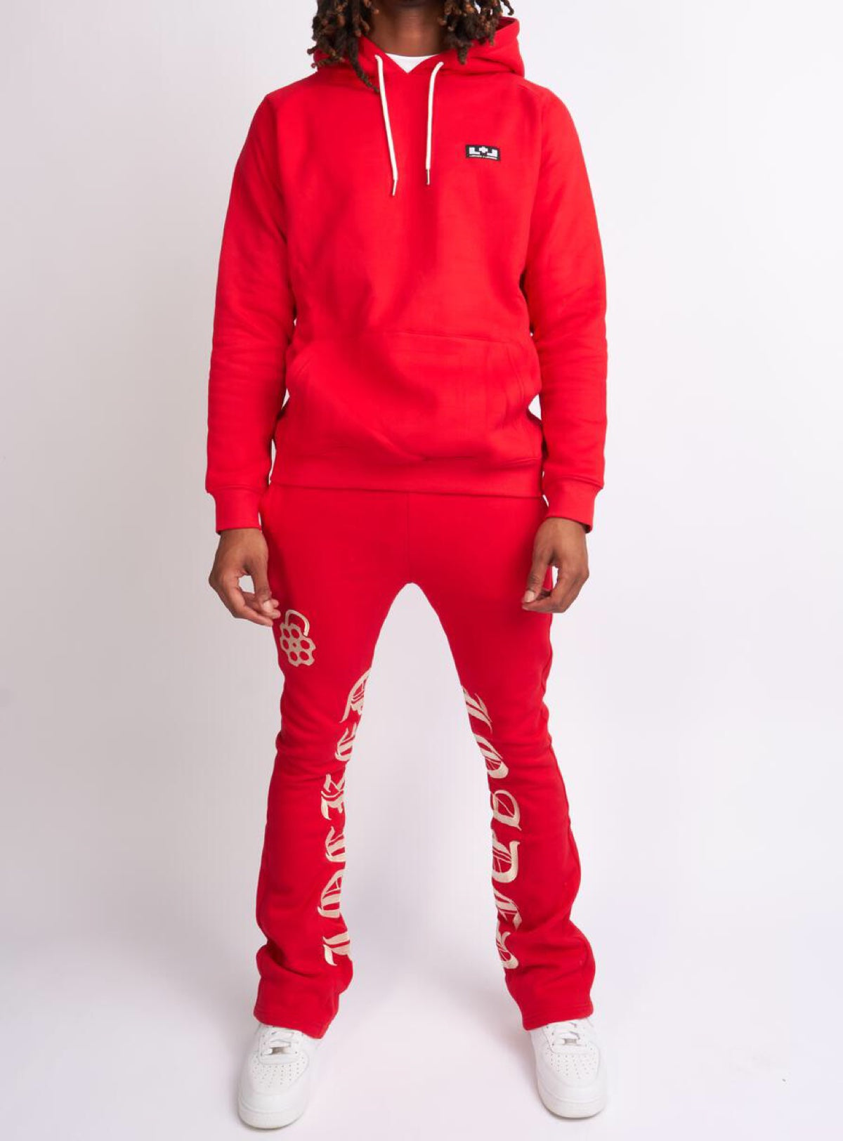 LNL Sweatsuit - Chamber - Red And Cream - 351