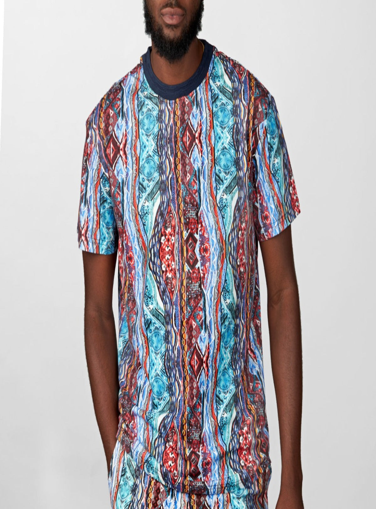 Coogi T-Shirt - All Over - Blue And Red - CG70201