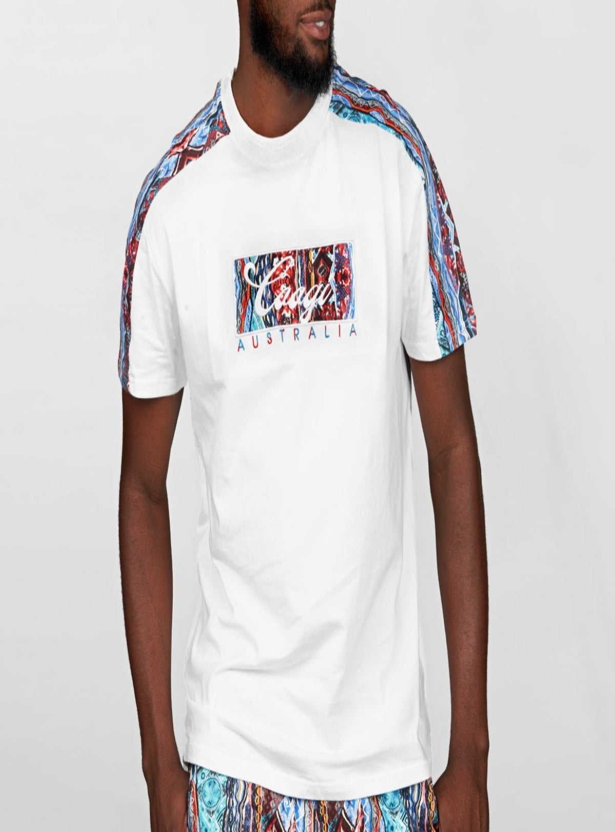 Coogi T-Shirt - Patch - Blue And Red - CG70202