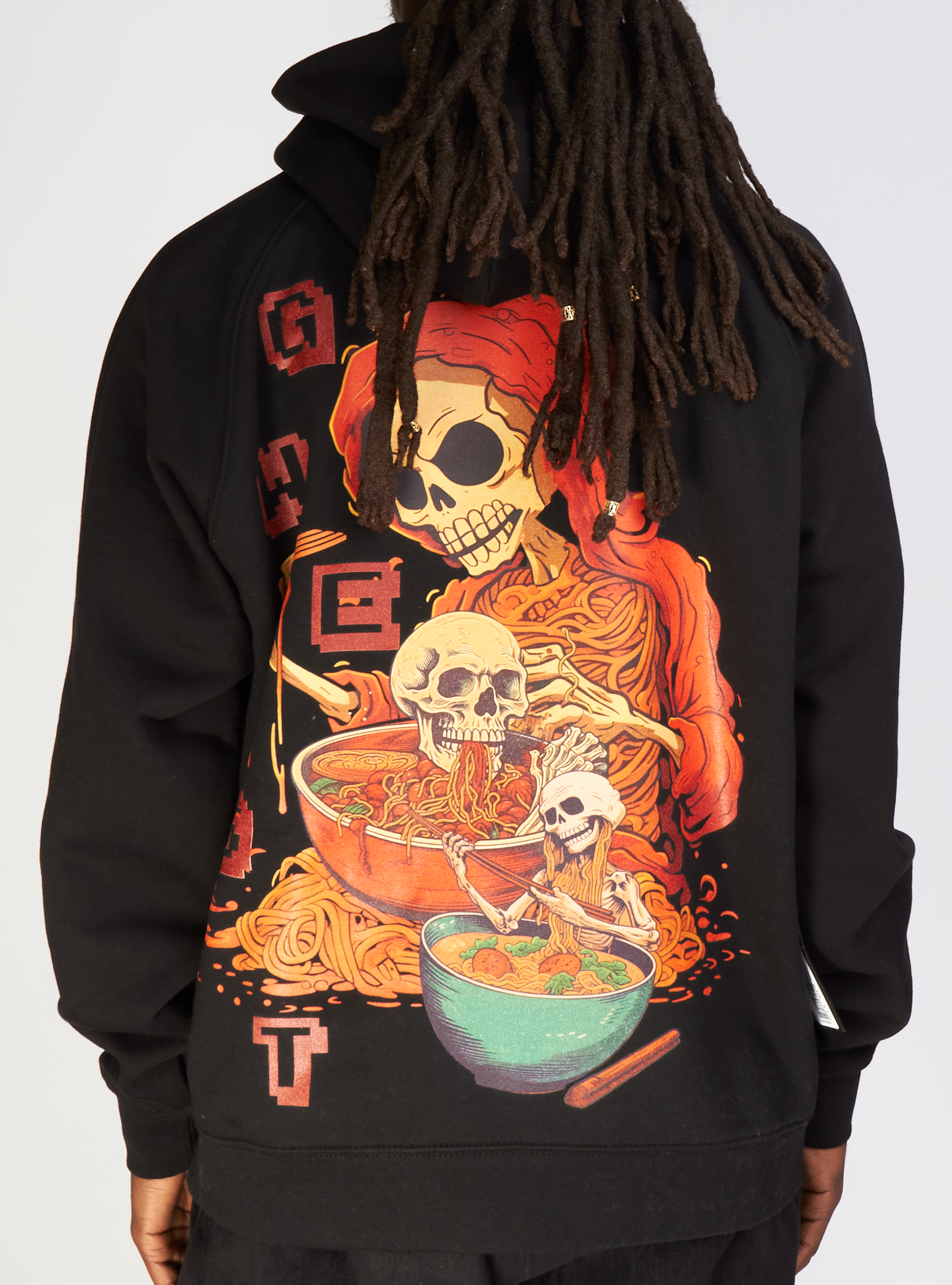 G West Hoodie - Spaghettifying - Black - GWHLHD7004