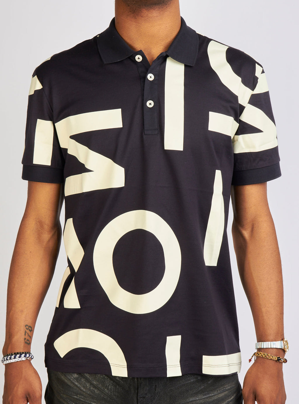 Inimigo Polo T-Shirt - Big Letters - Midnight Blue - IPL9217