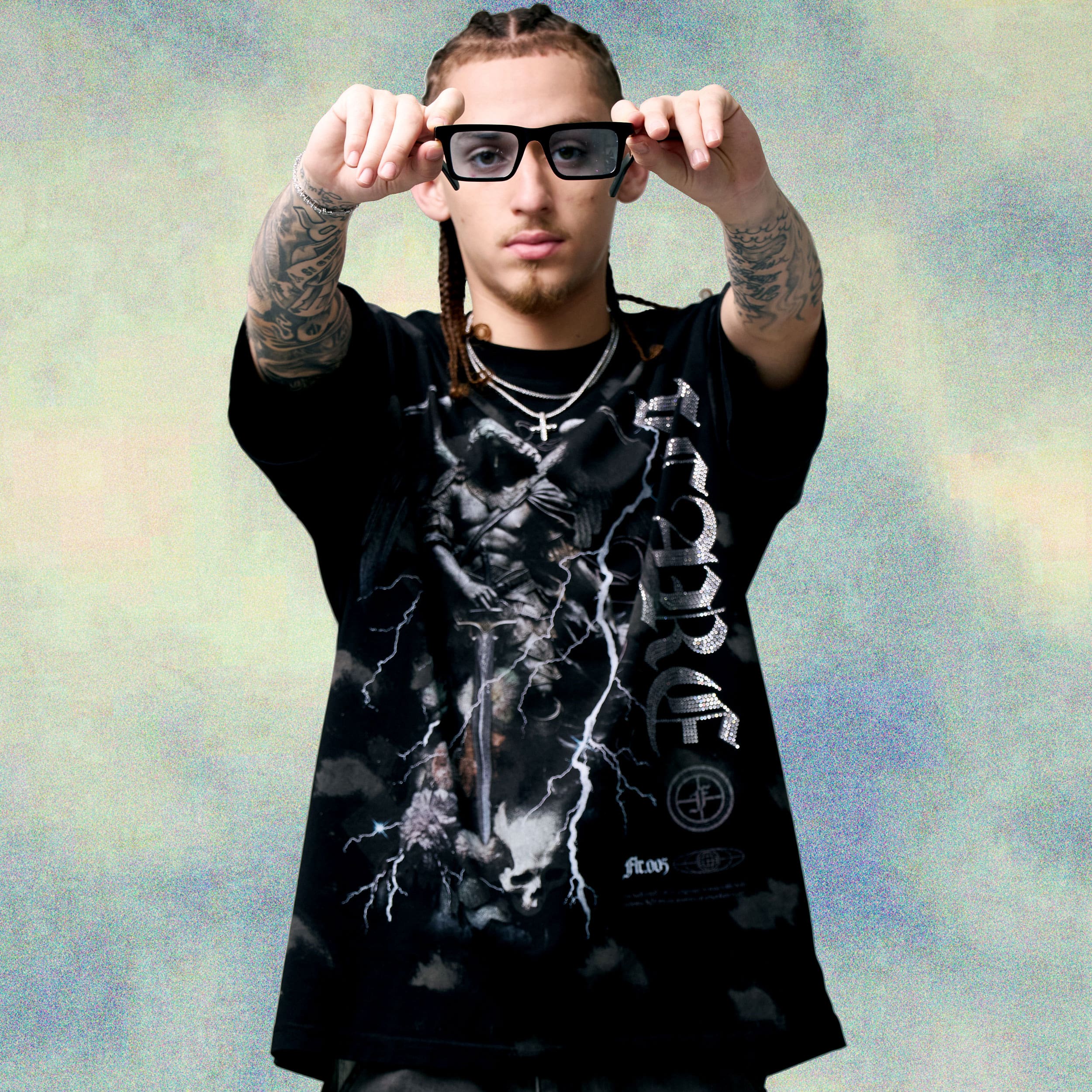 Flare T-Shirt - Devine Watcher - Black Splatter