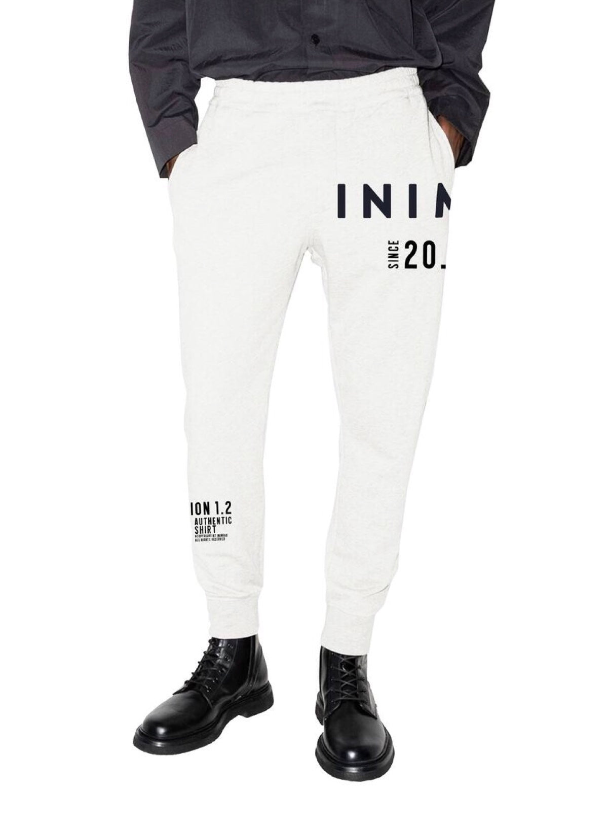 Inimigo Sweatpants - Logo Dimension - Snow White - ISP9212