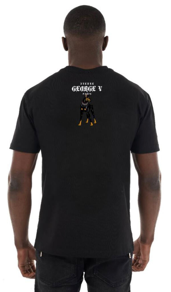 George V T-Shirt - Doberman - Black - GV2569