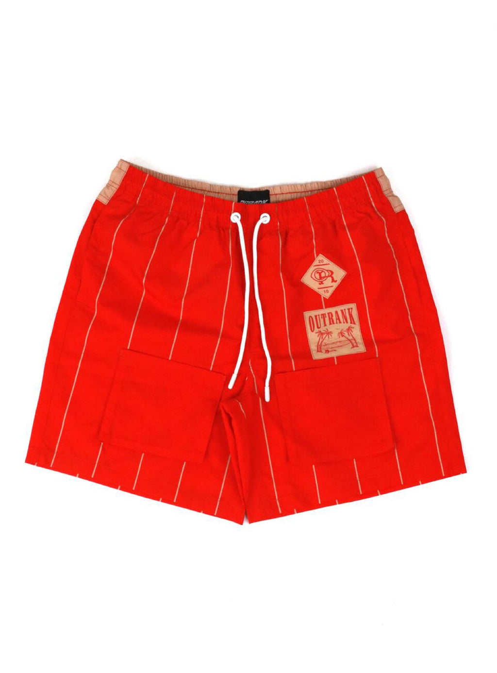 Outrank Shorts - Dreams 7" - Red Orange - ORS083