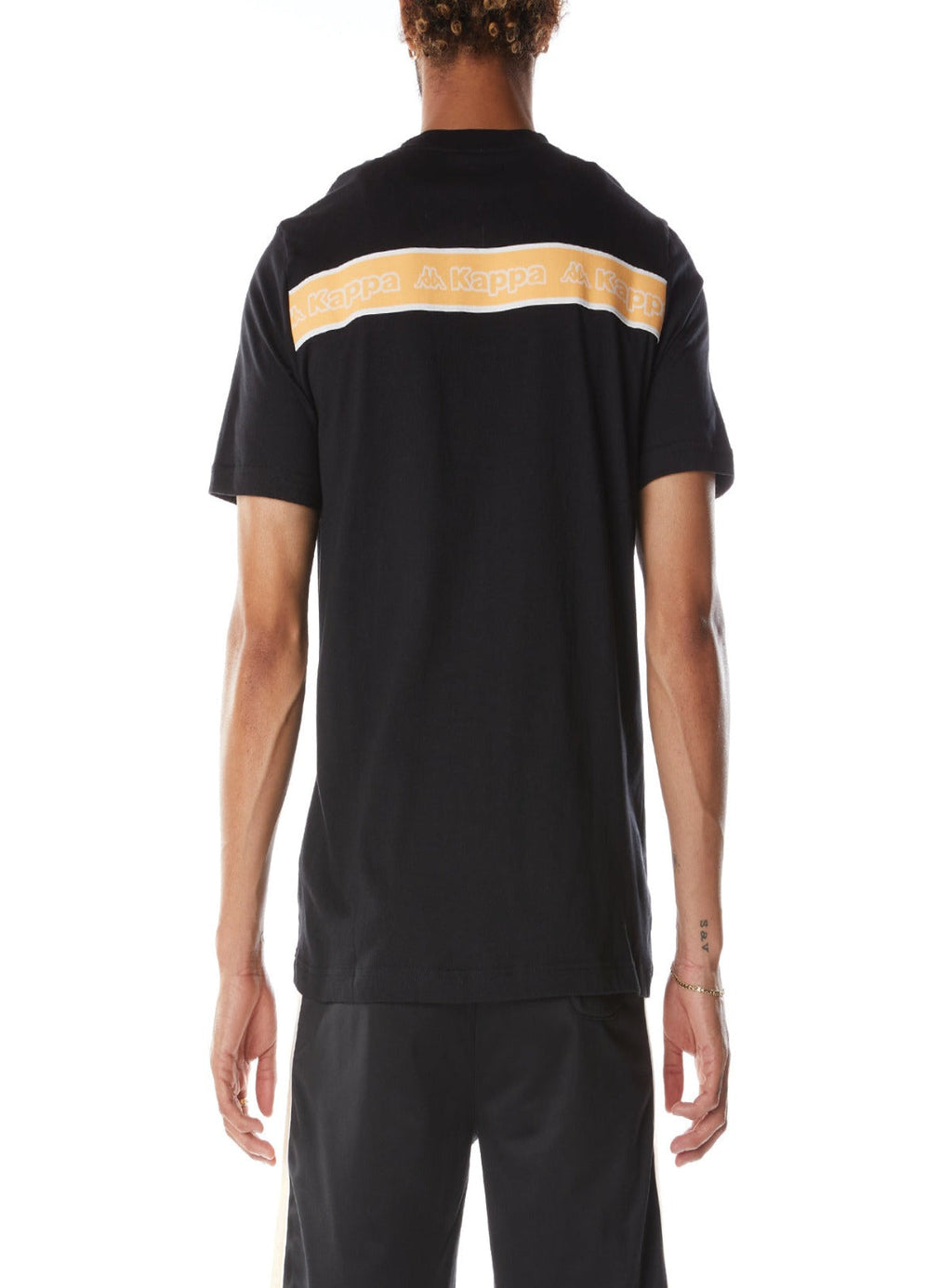 Kappa T-Shirt - Logo Tape Erco - Black Smoke - 371B7VW