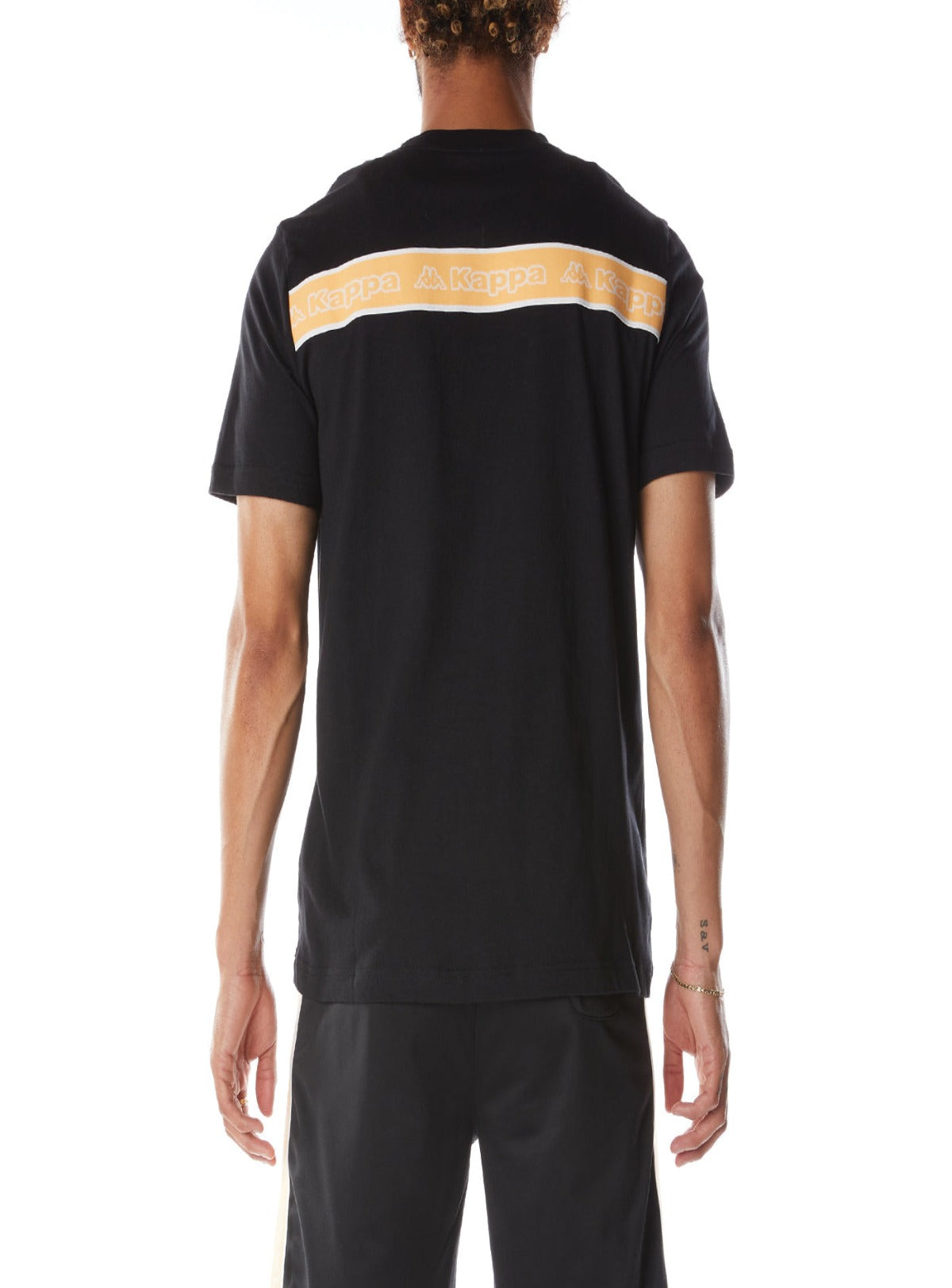 Kappa T-Shirt - Logo Tape Erco - Black Smoke - 371B7VW