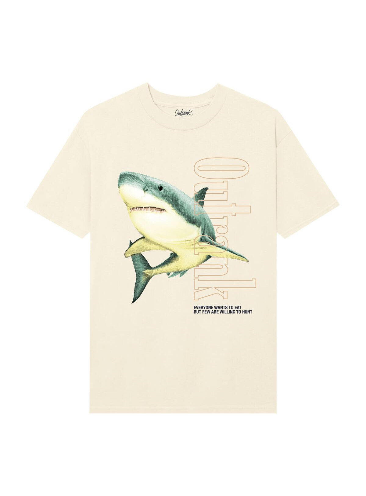 Outrank T-Shirt - Everyone Wants To Eat - Vintage White - QS535