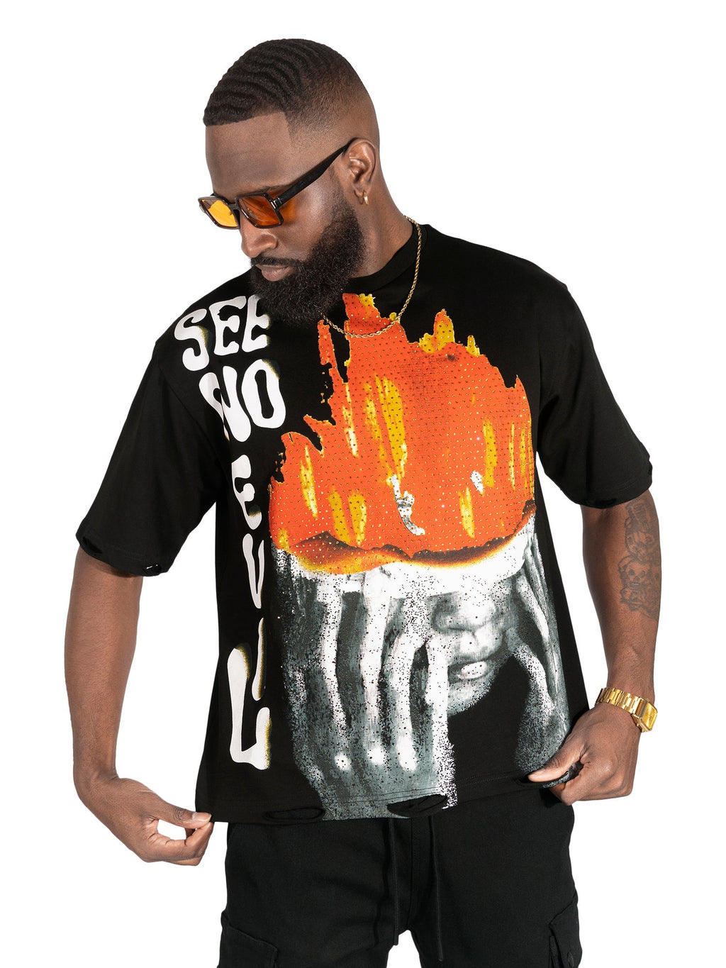 Makobi T-Shirt - F135 See No Evil - Black