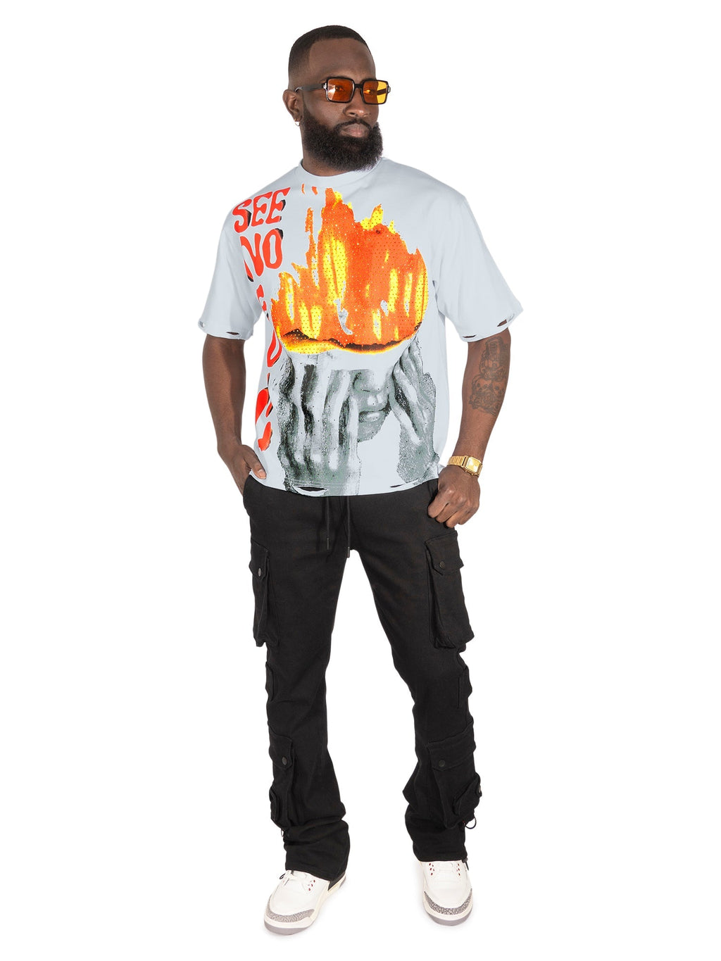 Makobi T-Shirt - F135 See No Evil - White