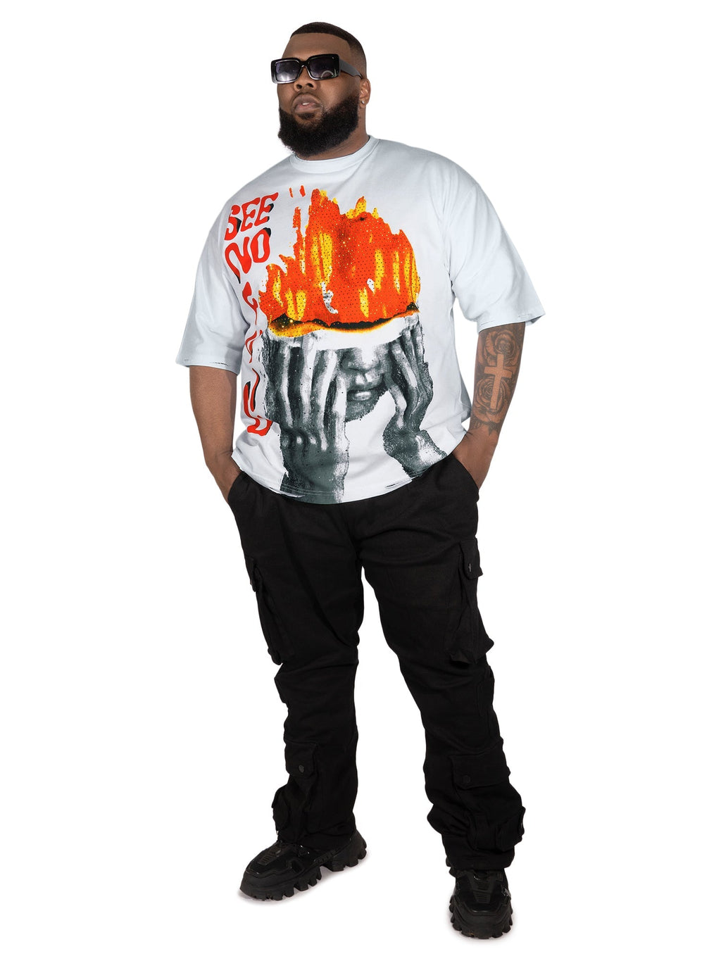 Makobi T-Shirt - F135 See No Evil - White