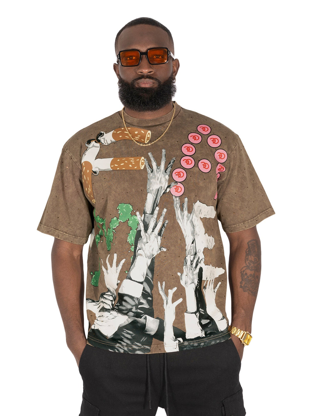 Makobi T-Shirt - F143 Price of FAME - Mocha