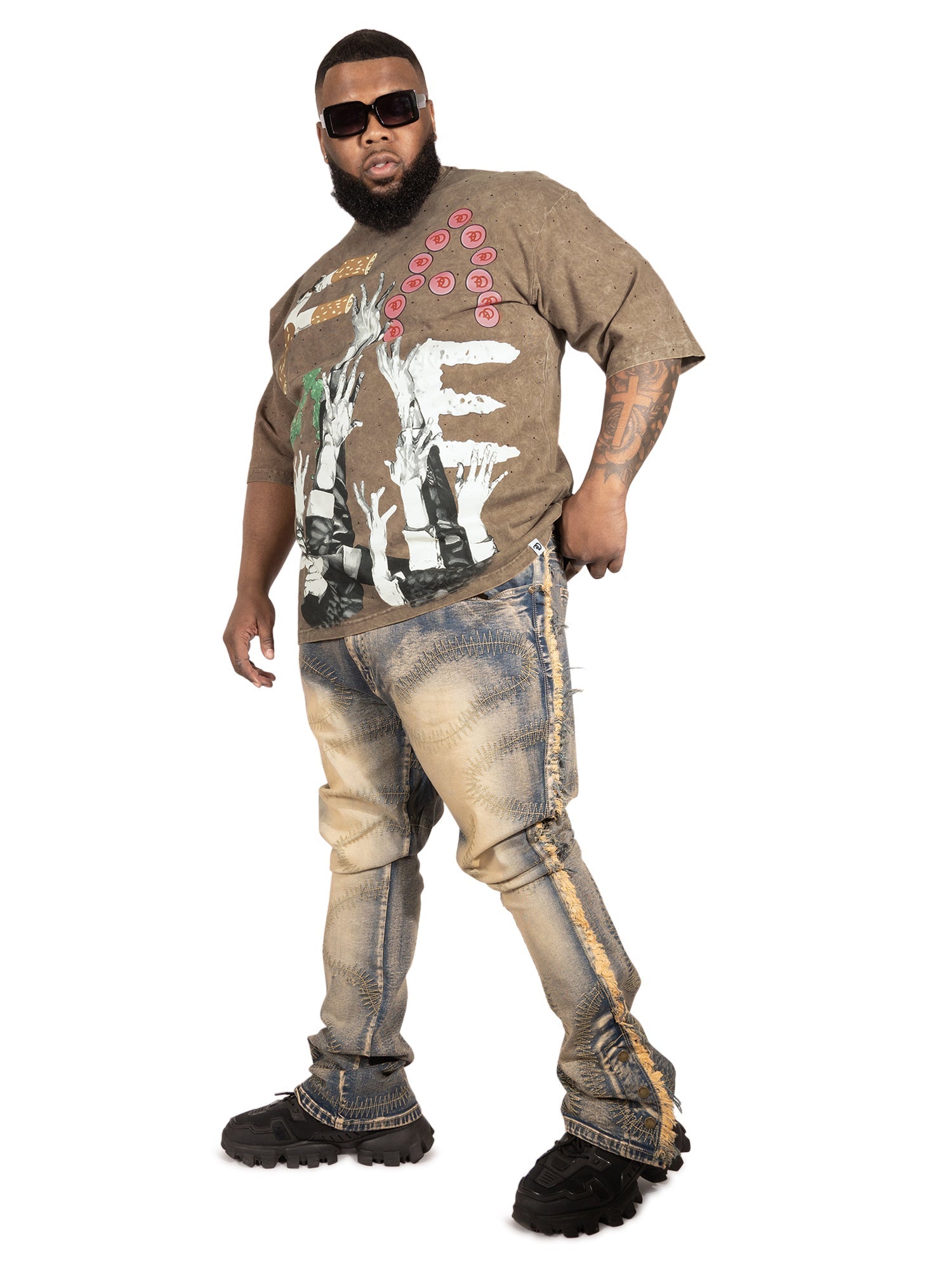 Makobi T-Shirt - F143 Price of FAME - Mocha