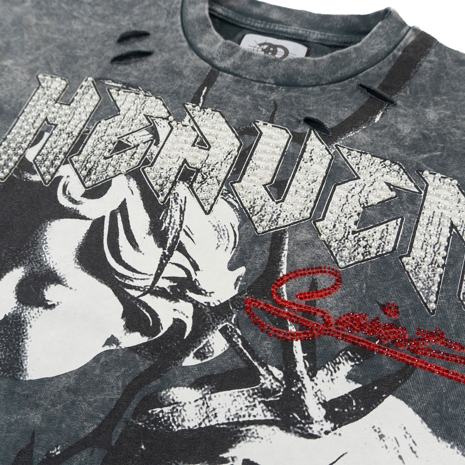 Makobi T-Shirt - F171 Crop Heaven Saint - Gray