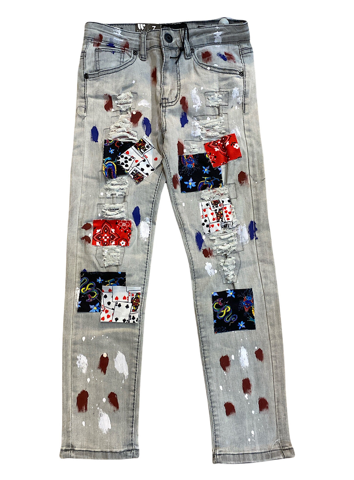 Kids Waimea Jeans - Grey Wash - 8BM5225D