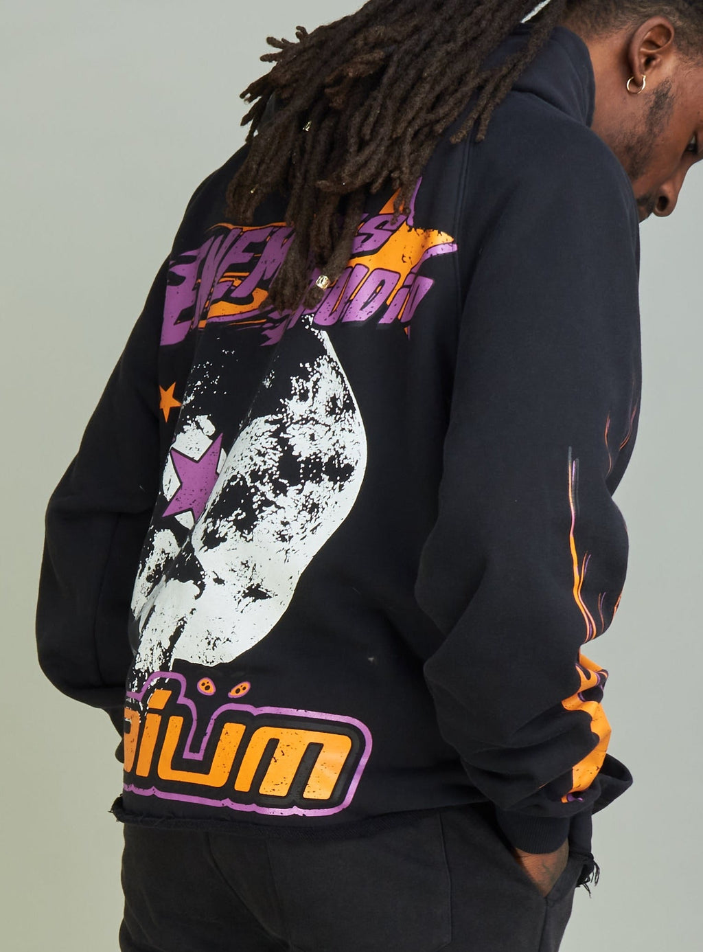 NME Hoodie - NME Studio - Black And Orange