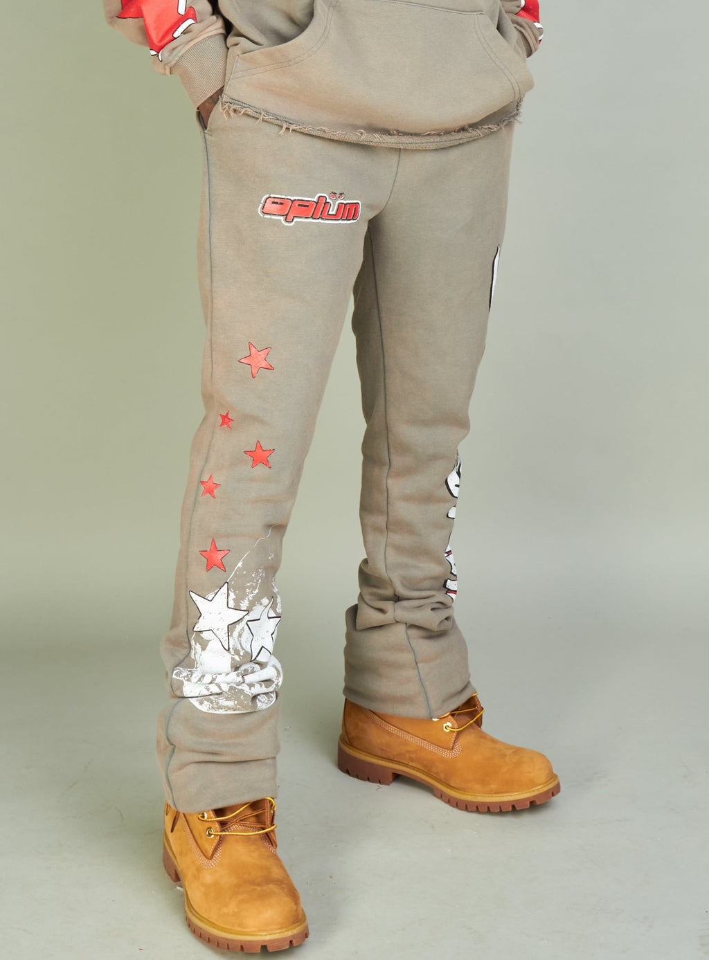 NME Sweatpants - NME Studio - Grey And Red
