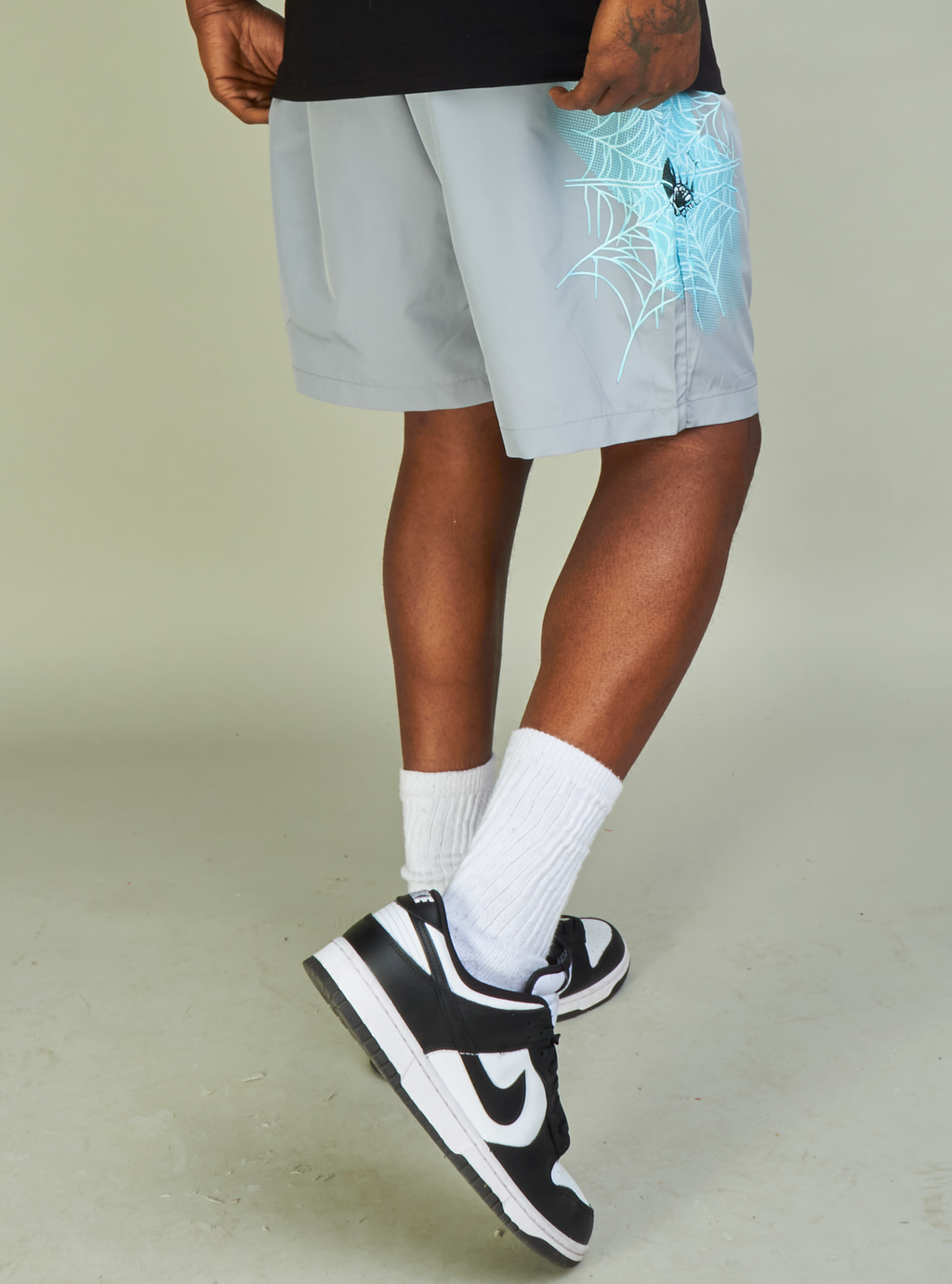 Politics Shorts - English - Grey And Blue  - 379