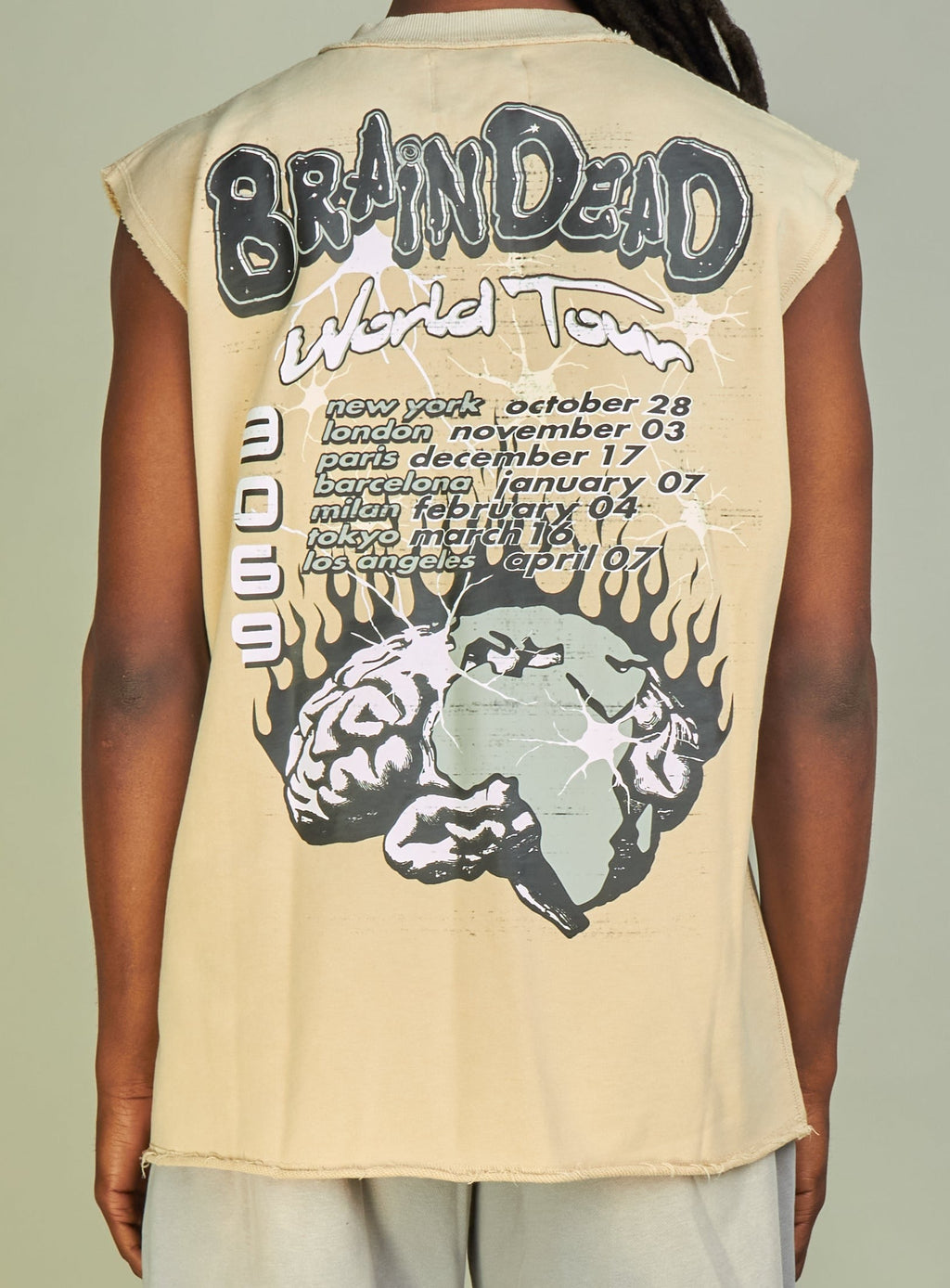 NME Tank Top - Woodard - Cream, Grey, Black And White - 092