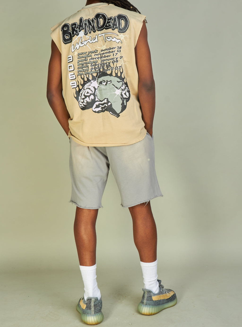 NME Shorts - Woodard - Grey, Black, Cream And White - 622